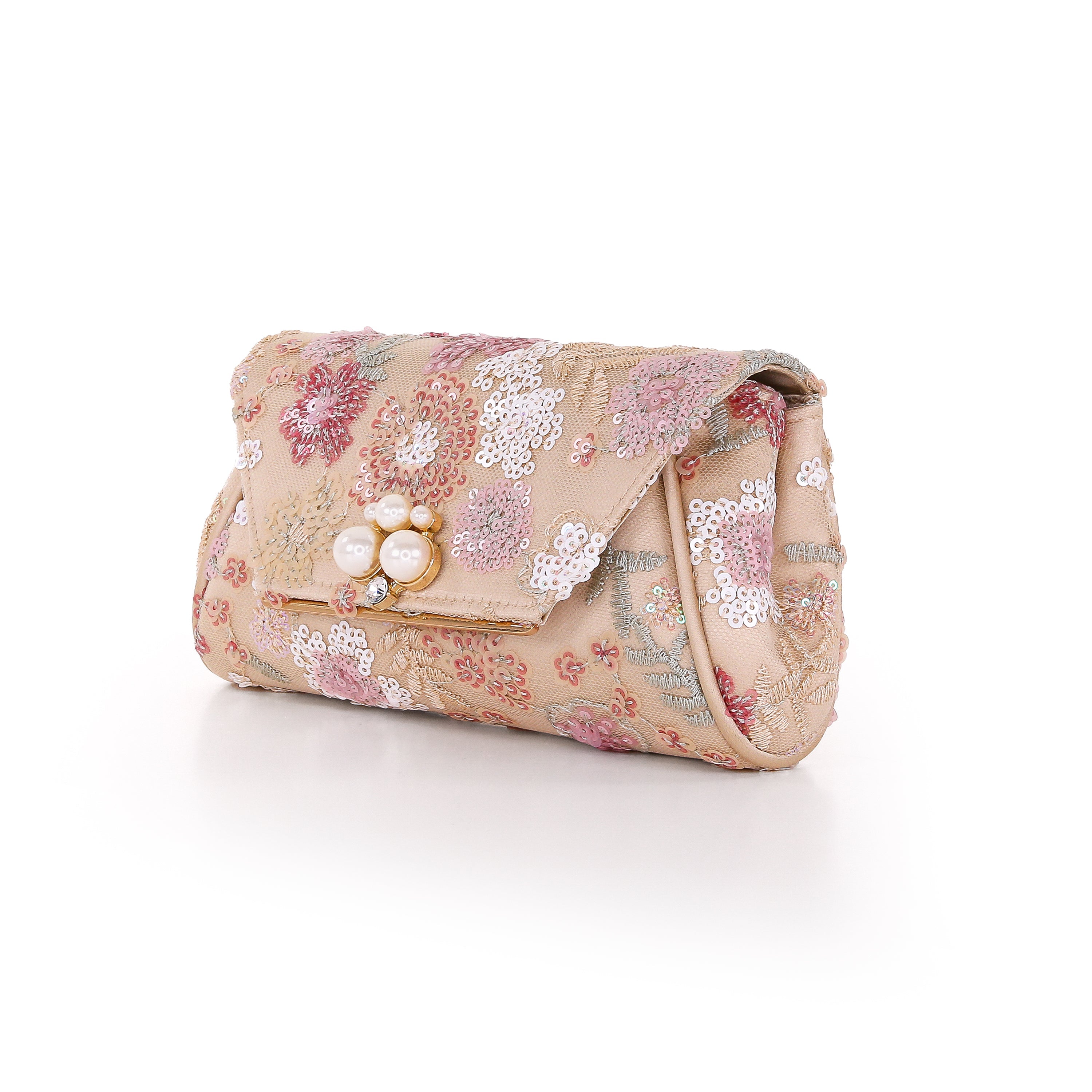 badgley-mischka-ophelia-clutch-champagner-pailletten-perle image 2