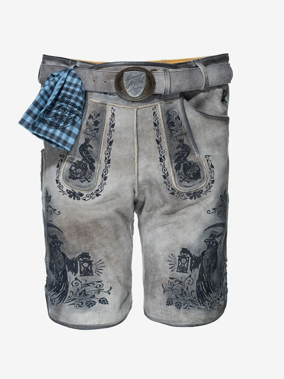himmel-arsch-zwirn-boandl-zwanziger-lederhose-wildbock-mit-g-rtel image 1