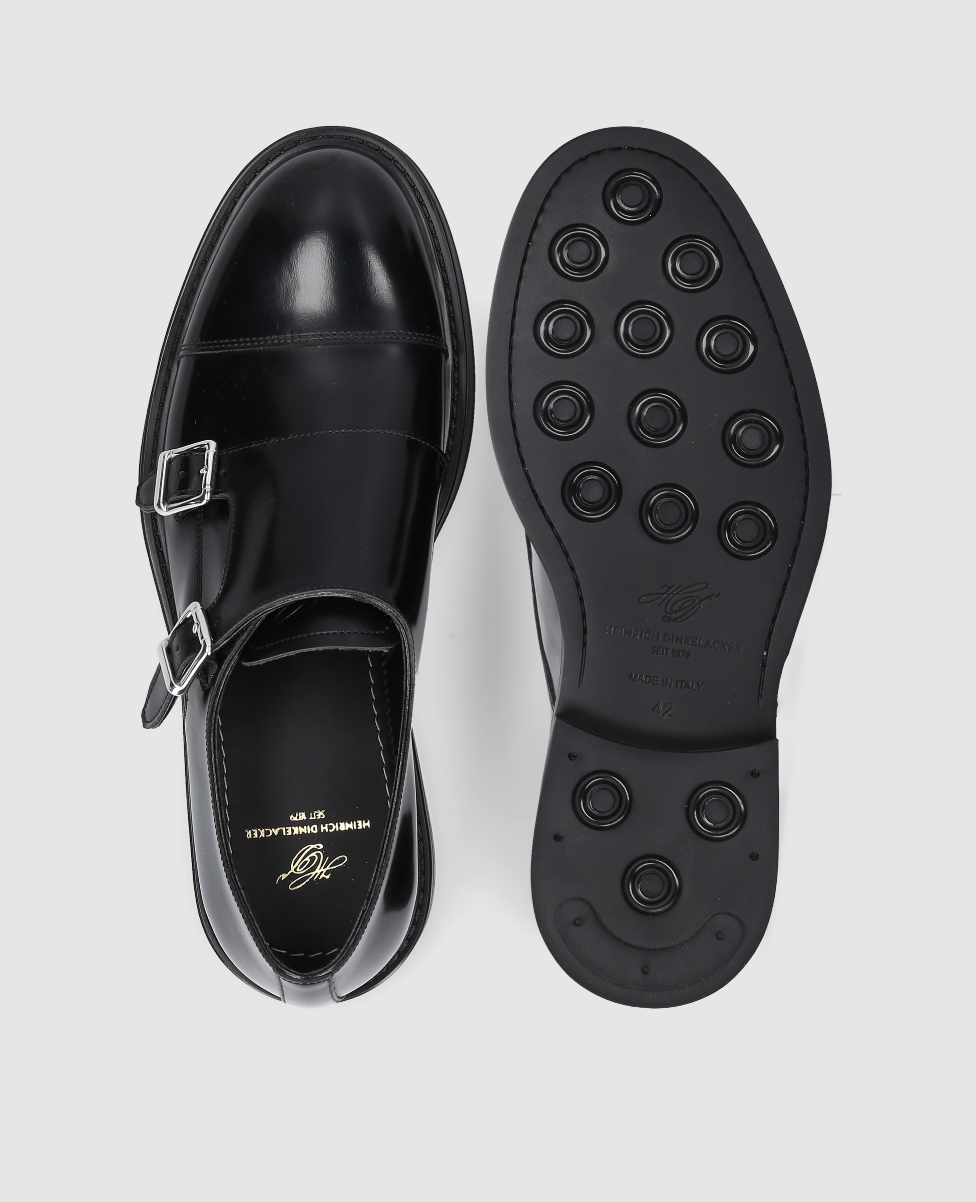 heinrich-dinkelacker-florenz-plain-double-monk-schwarz-leder image 7