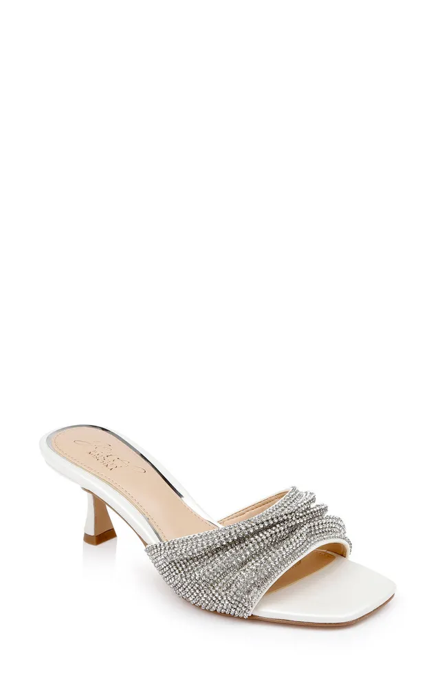 badgley-mischka-humor-jw5027-mules-schwarz-kristall-kitten-heel image 1