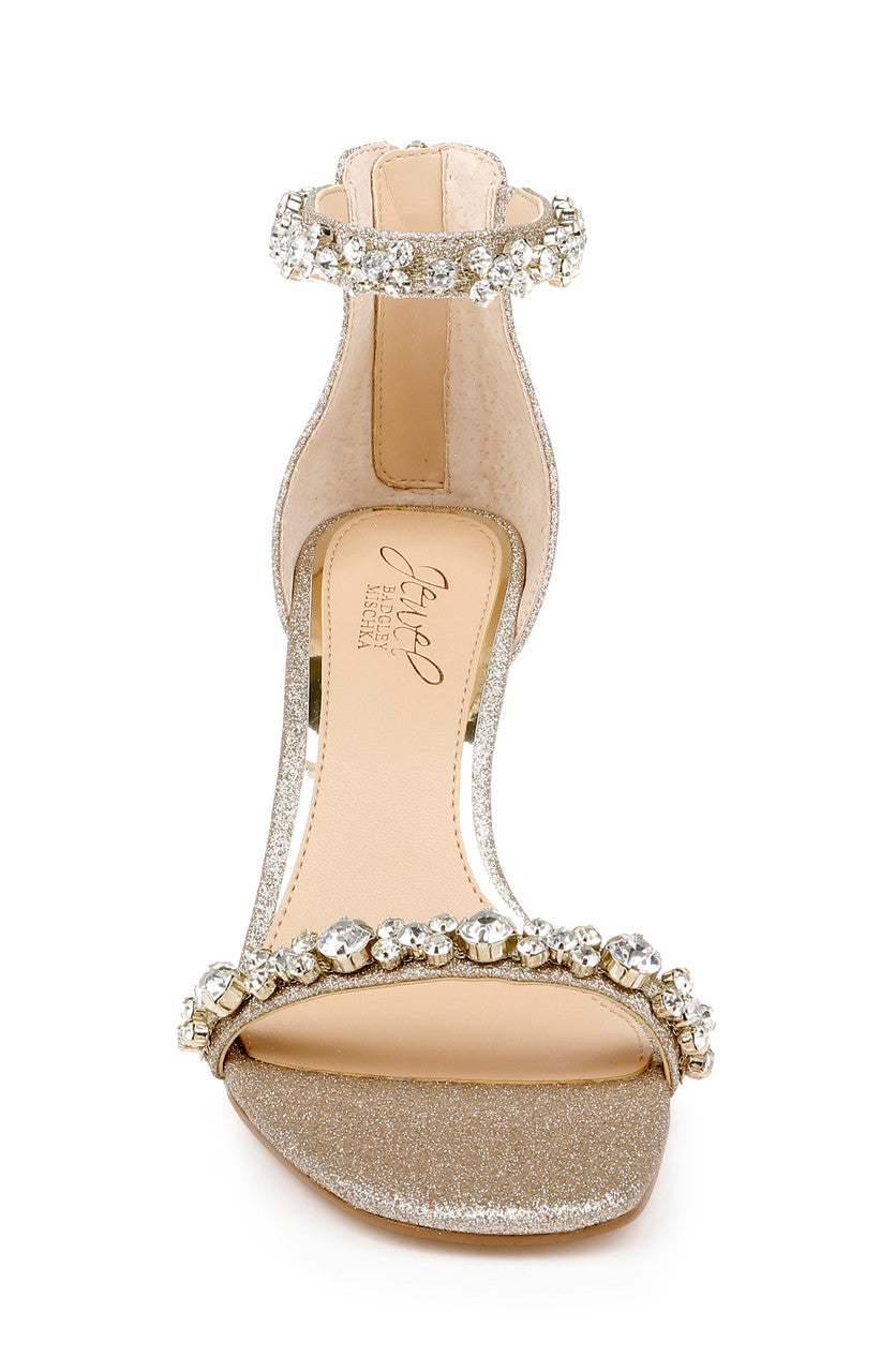 badgley-mischka-dustyn-riemchensandalen-champagne-glitzer-75mm image 5