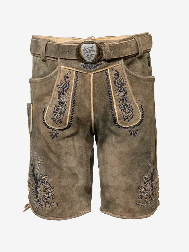 himmel-arsch-zwirn-braumeister-lederhose-herren-wildbock-mit-g-rtel image 1