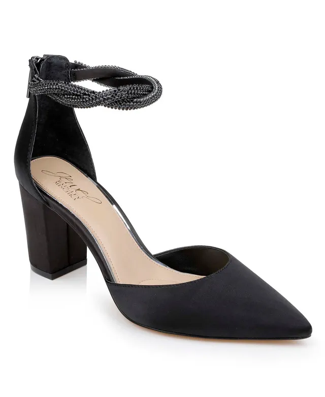badgley-mischka-tinsley-pumps-gold-glitter-blockabsatz image 1