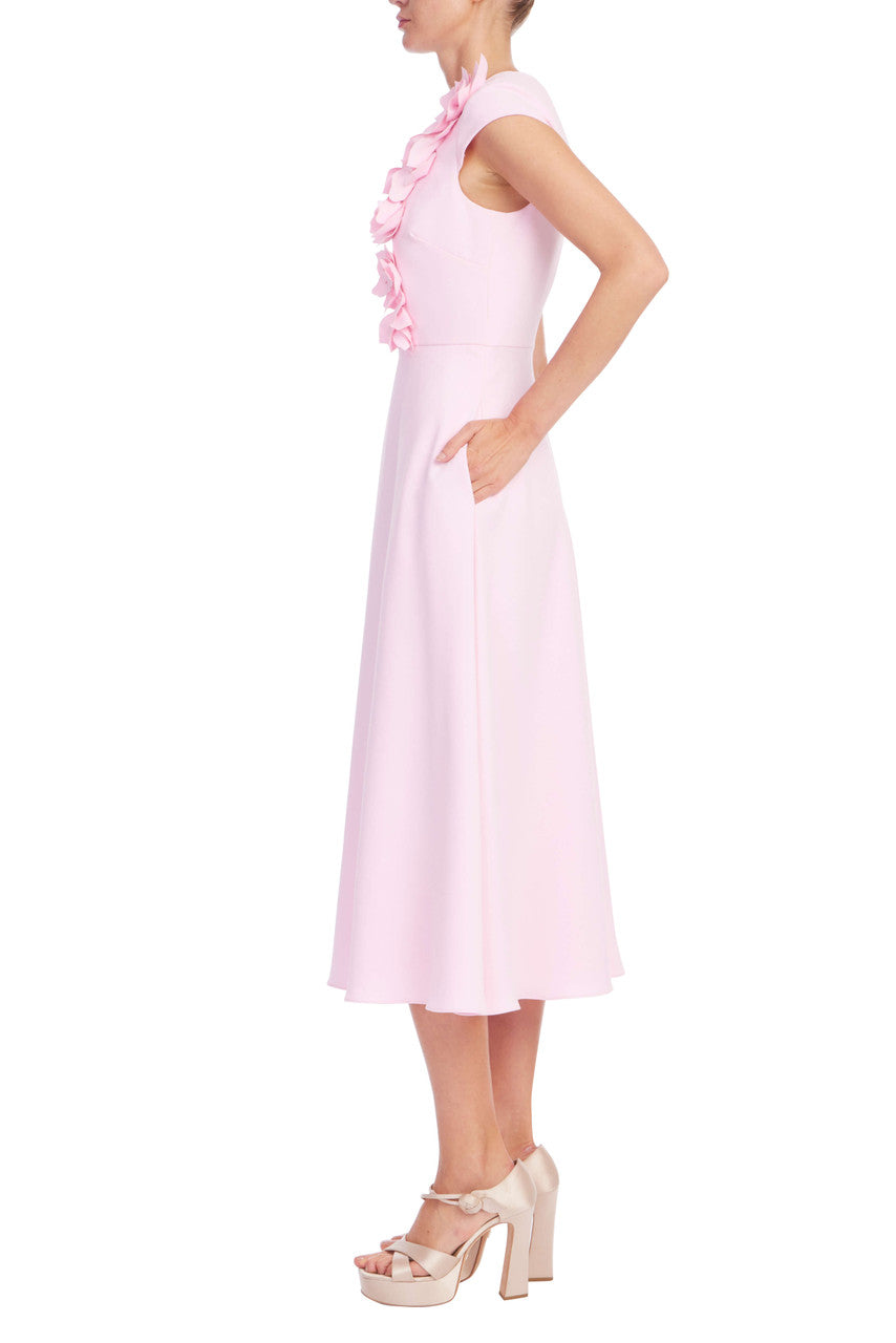 badgley-mischka-midi-cocktailkleid-marigold-blumen-3d image 5