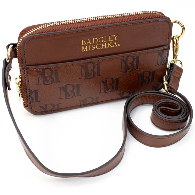 badgley-mischka-madalyn-pouch-g-rteltasche-braun-kunstleder image 1