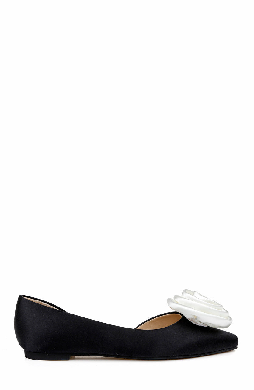 badgley-mischka-jana-d-orsay-ballerinas-schwarz-mit-blume image 8