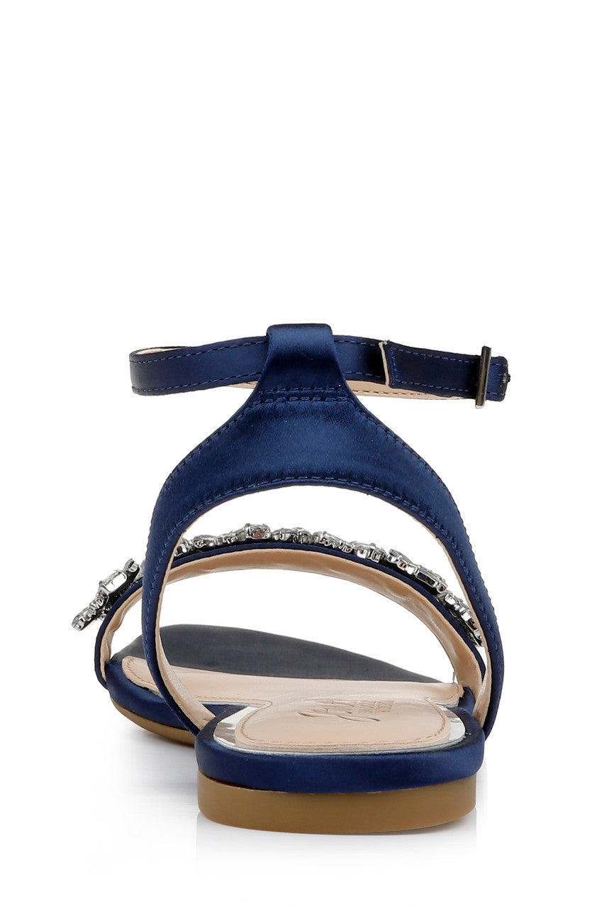 badgley-mischka-ohara-minimalist-crystal-flats-navy-strass image 7