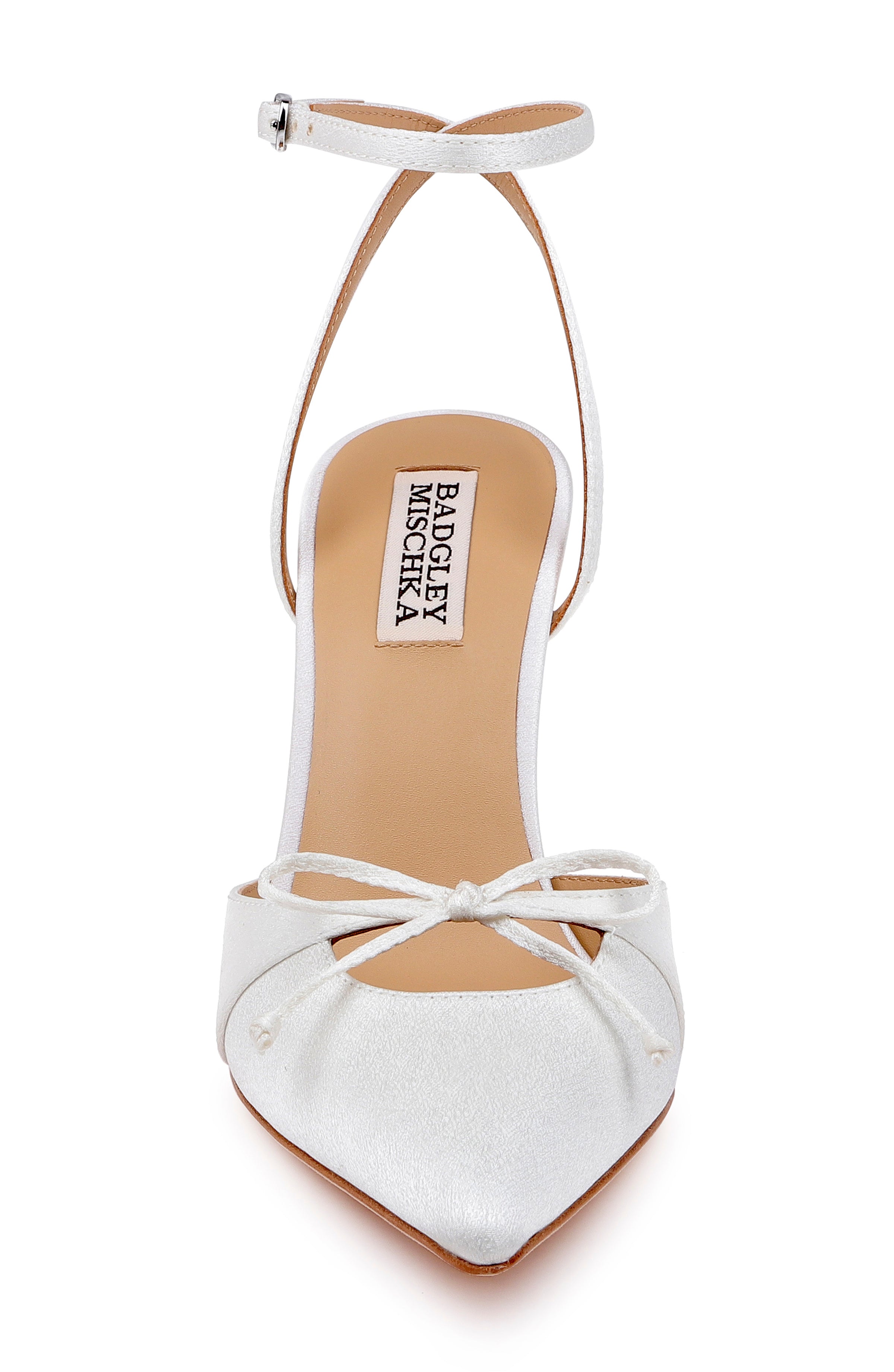 badgley-mischka-yara-ii-pumps-wei-crepe-spitze-riemchen image 4