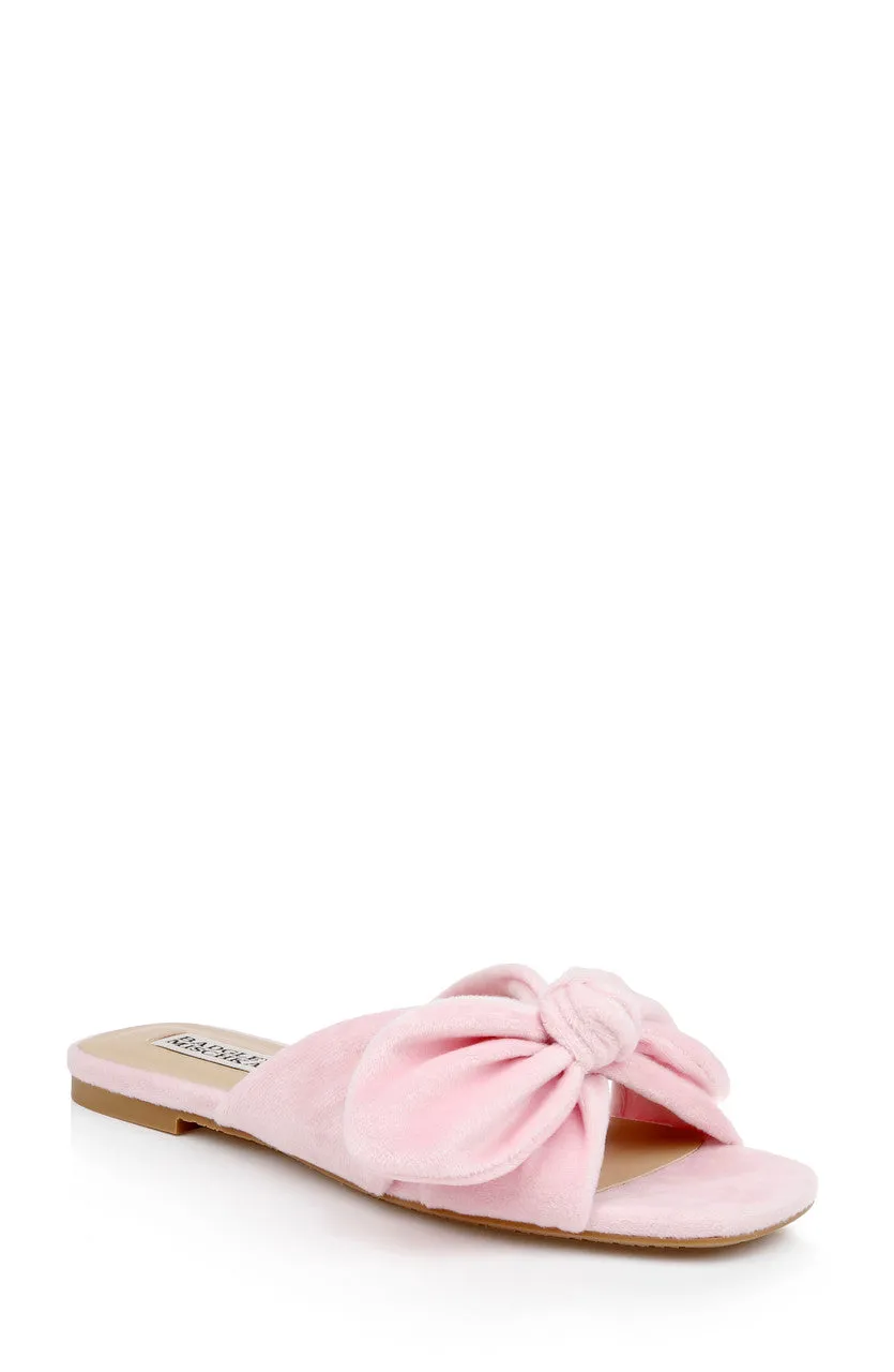 badgley-mischka-darla-slide-sandalen-white-stoff-schleife image 1