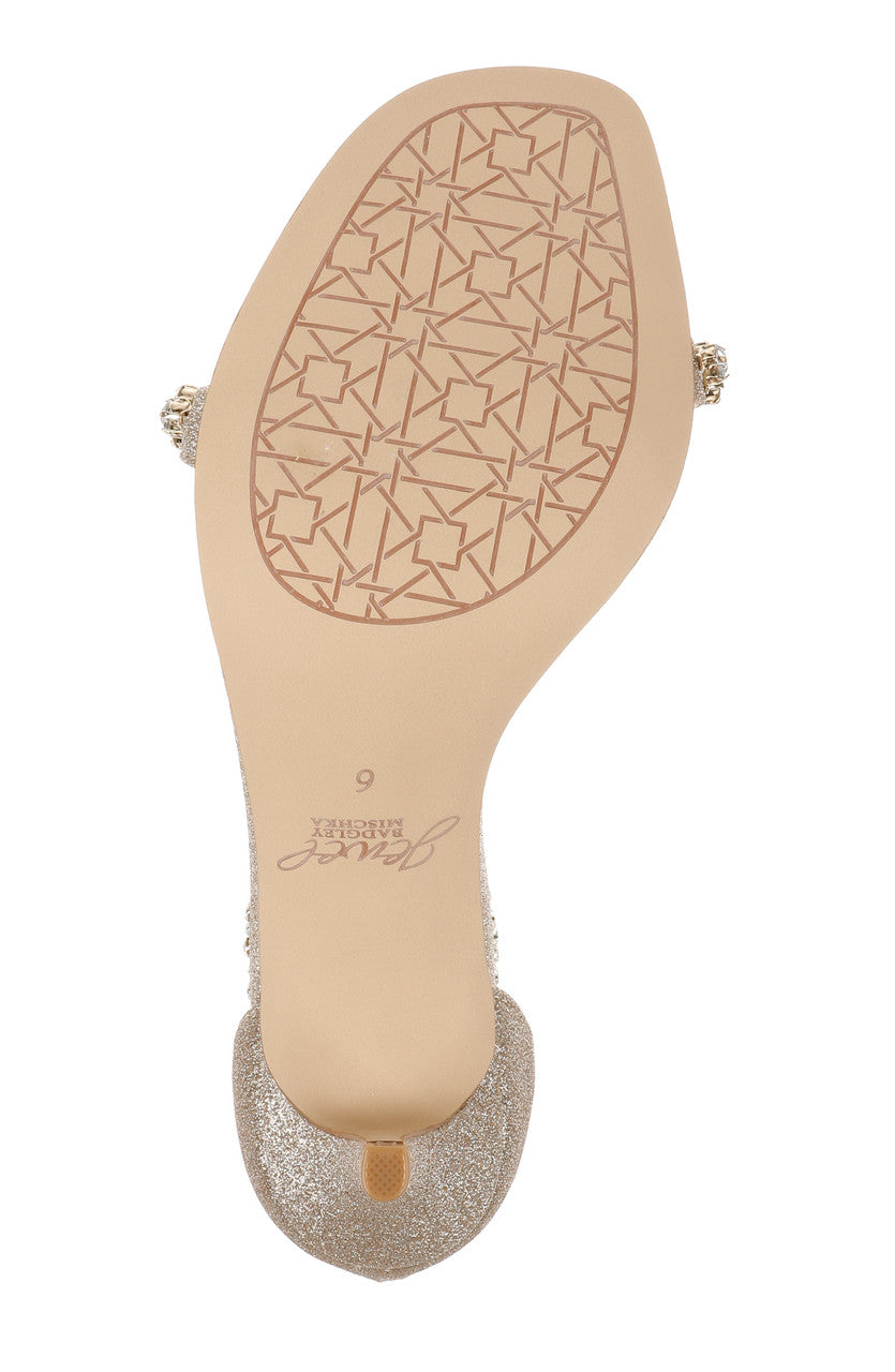 badgley-mischka-dustyn-riemchensandalen-champagne-glitzer-75mm image 7