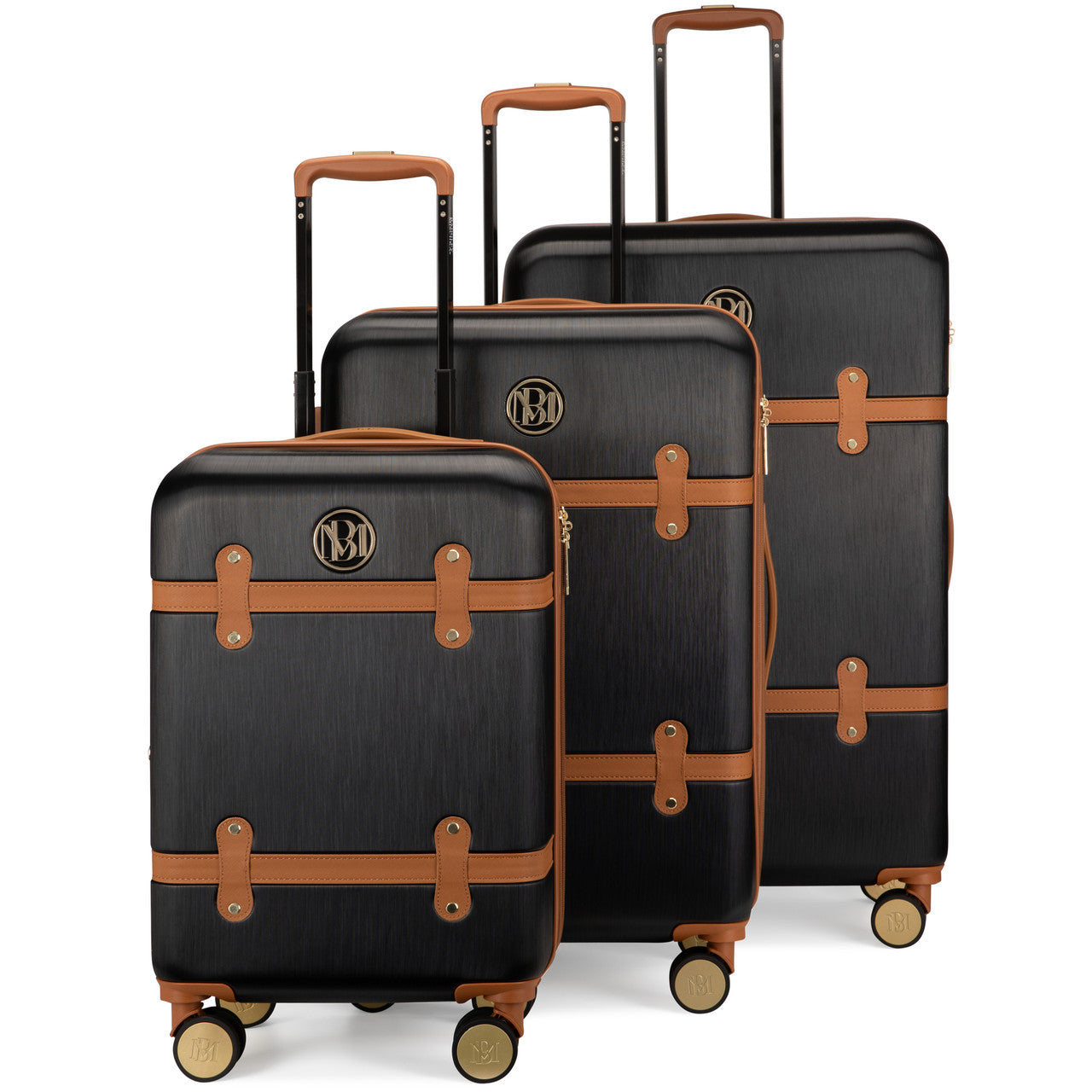 badgley-mischka-grace-kofferset-3-teilig-retro-black-abs image 1