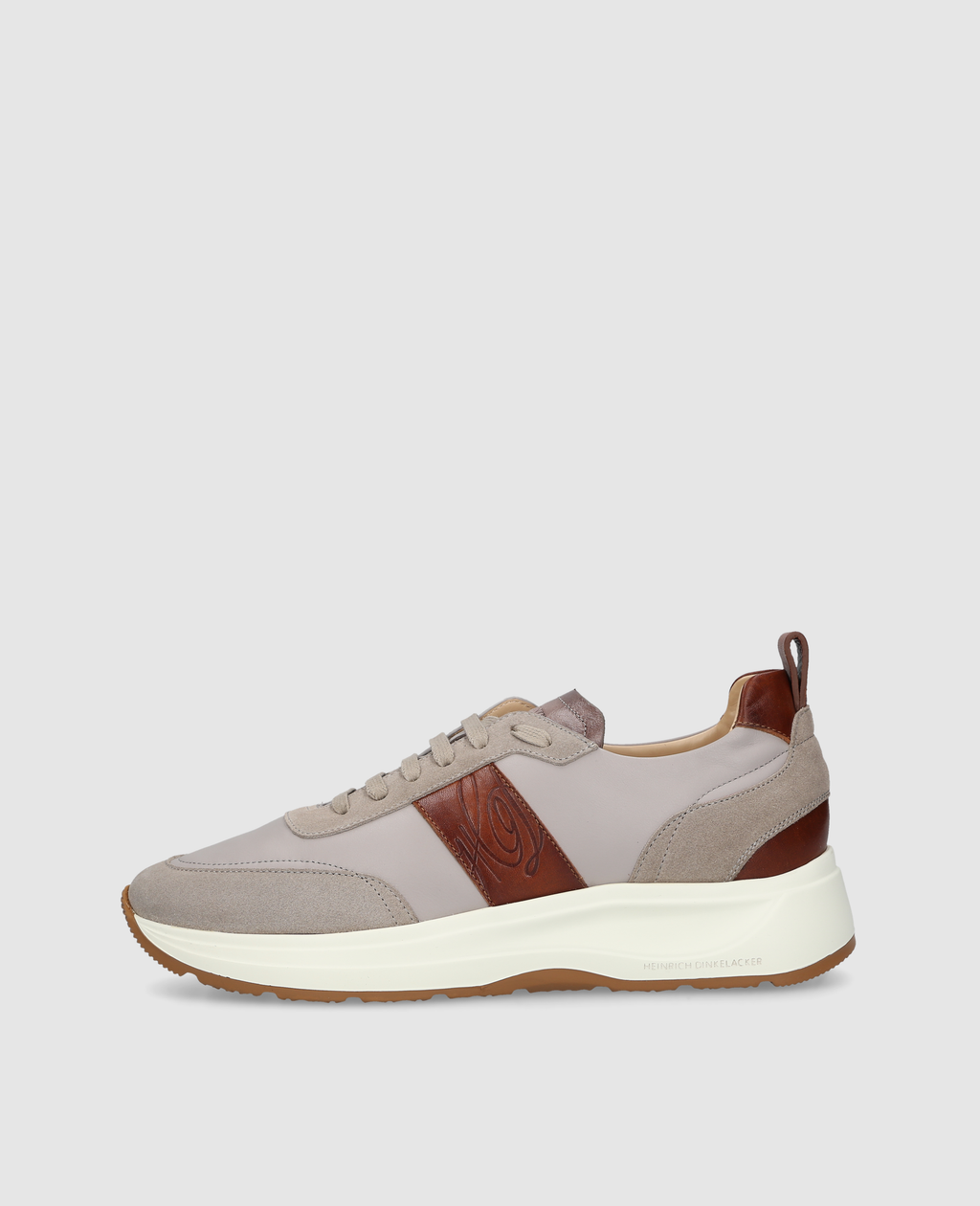 heinrich-dinkelacker-toronto-sneaker-cl-sneaker-grau-braun-leder image 1