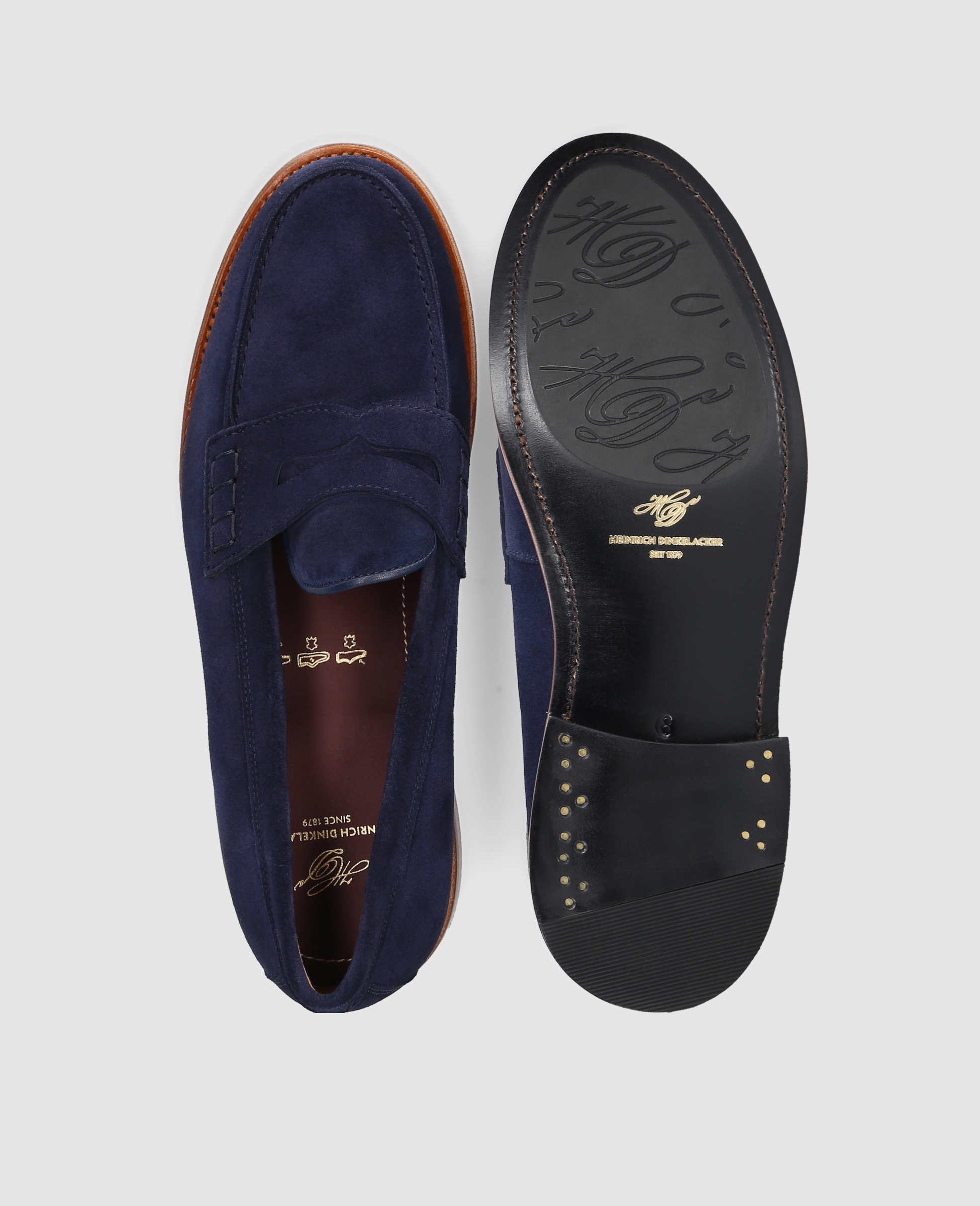 heinrich-dinkelacker-wien-penny-v-loafer-blau-kalbsvelours-2 image 8