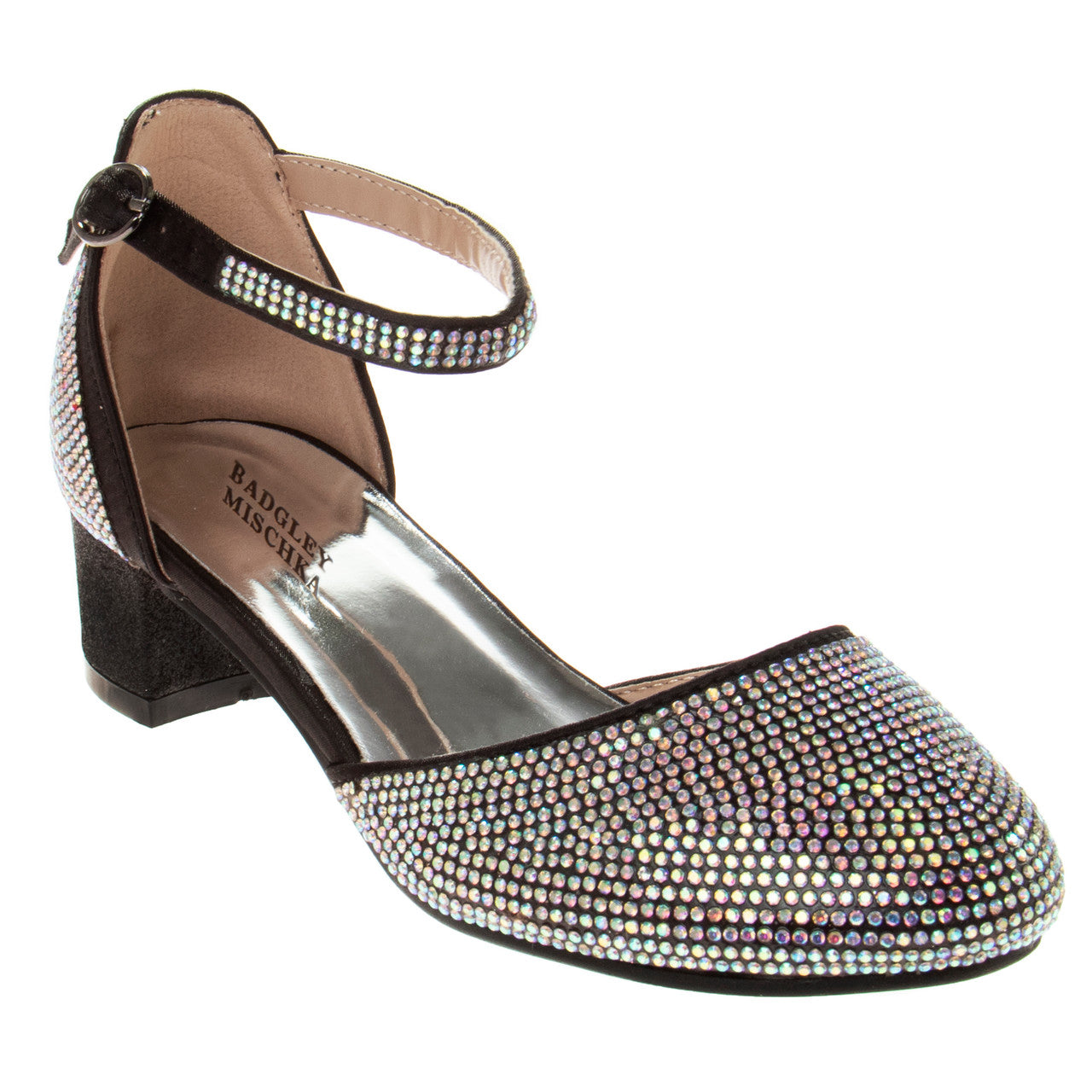 badgley-mischka-m-dchen-blockabsatz-festschuhe-silber-nieten image 8