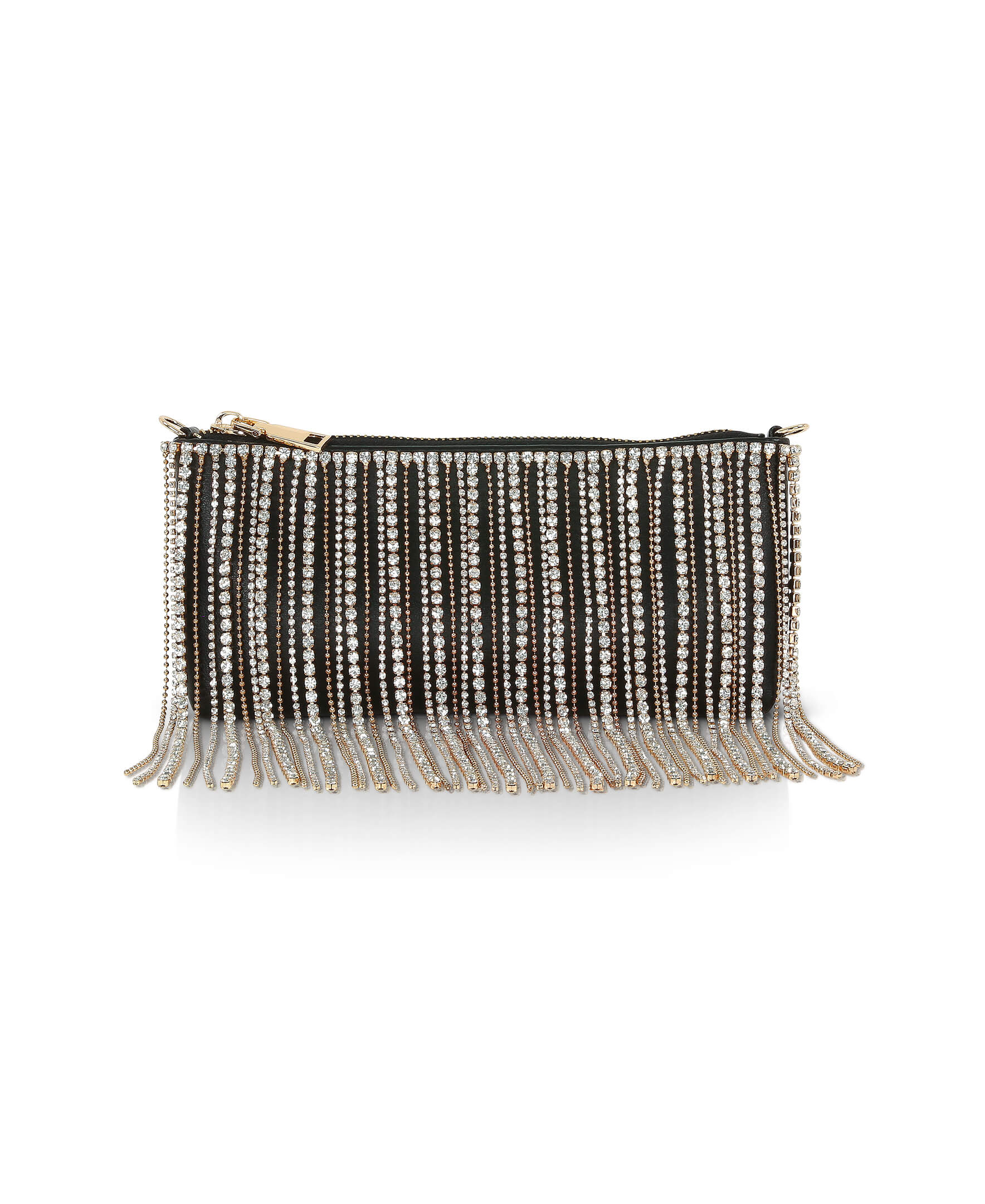 badgley-mischka-piper-top-zip-crystal-fringe-leather-crossbody-schwarz image 6