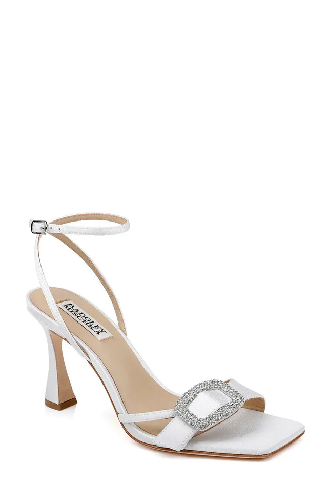 badgley-mischka-judith-sandalen-wei-satin-strass-schnalle-85mm image 1