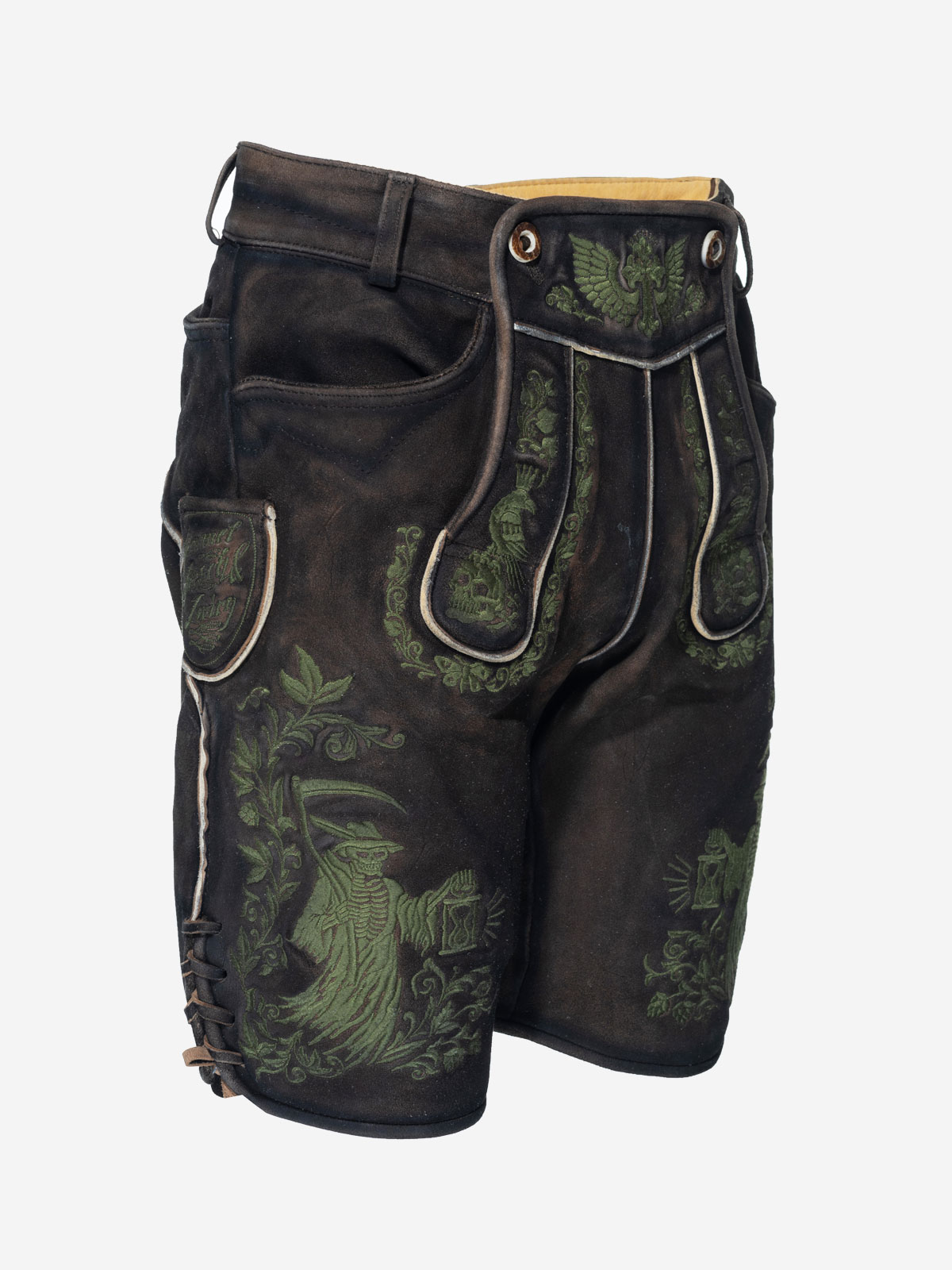 himmel-arsch-zwirn-boandl-zwanziger-lederhose-wildbock-mit-g-rtel-2 image 2