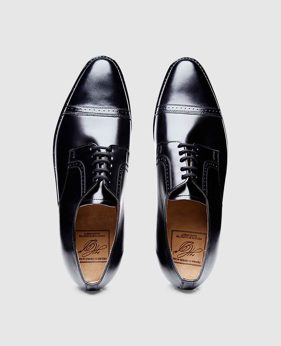 heinrich-dinkelacker-milano-quarter-brogue-derby-schwarz-leder image 8