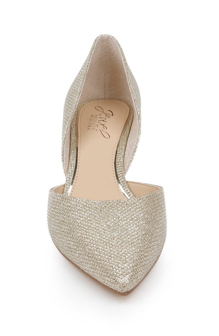 badgley-mischka-dotty-pumps-gold-glitzer-kitten-heel image 5