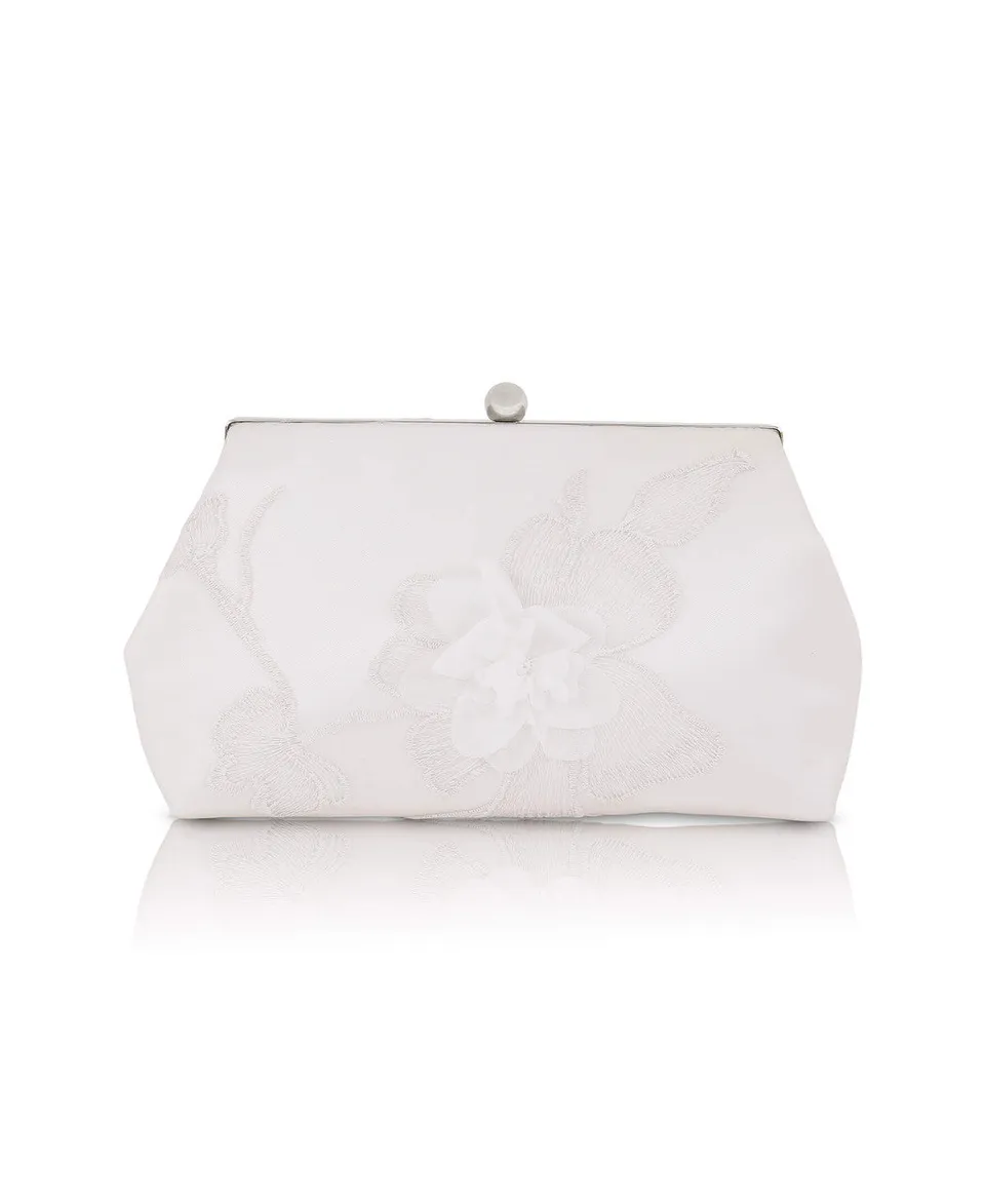 badgley-mischka-lila-pouch-clutch-abendtasche-ivory-blumen image 1