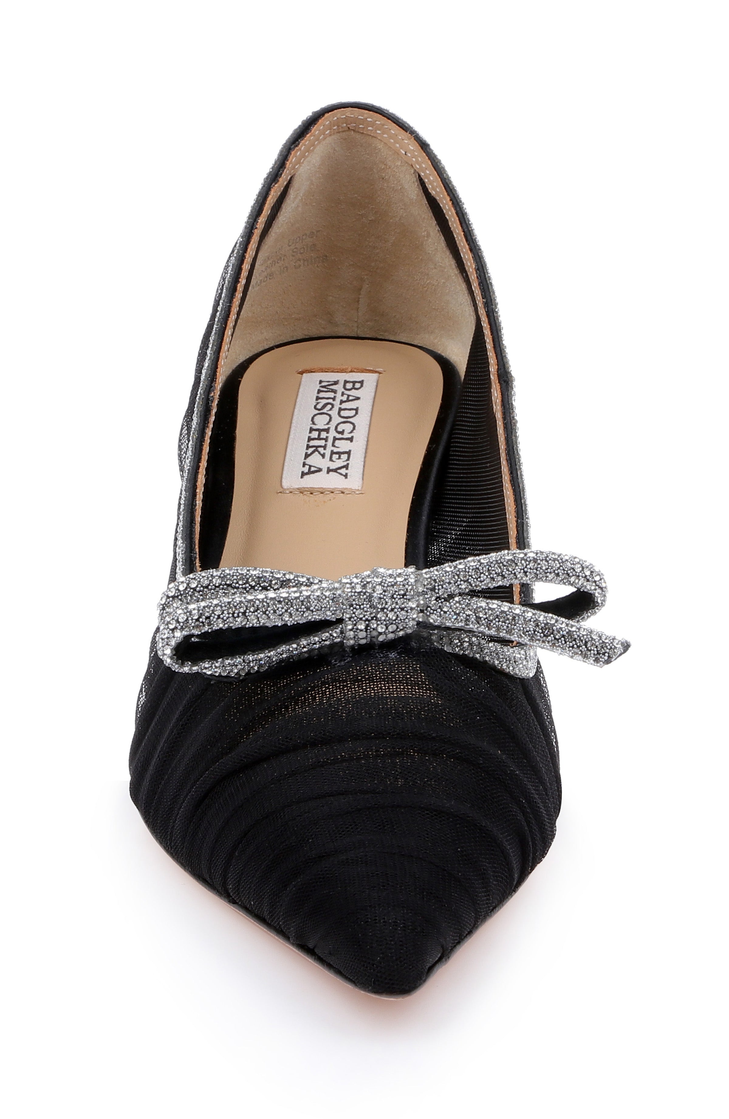 badgley-mischka-raylee-pumps-schwarz-satin-spitze-zehe image 4