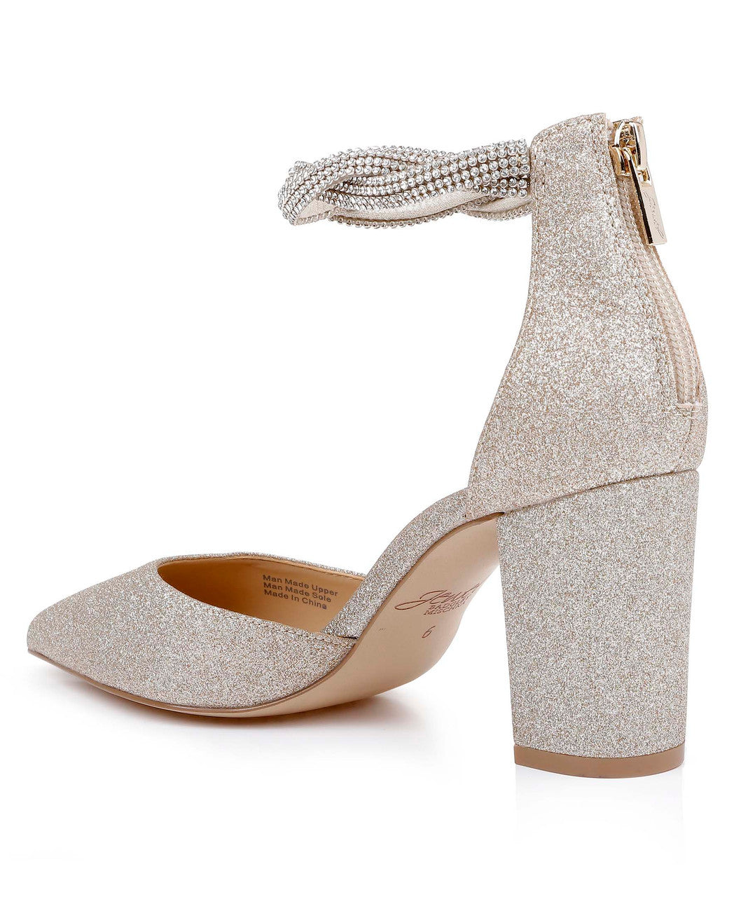 badgley-mischka-tinsley-pumps-gold-glitter-blockabsatz image 7