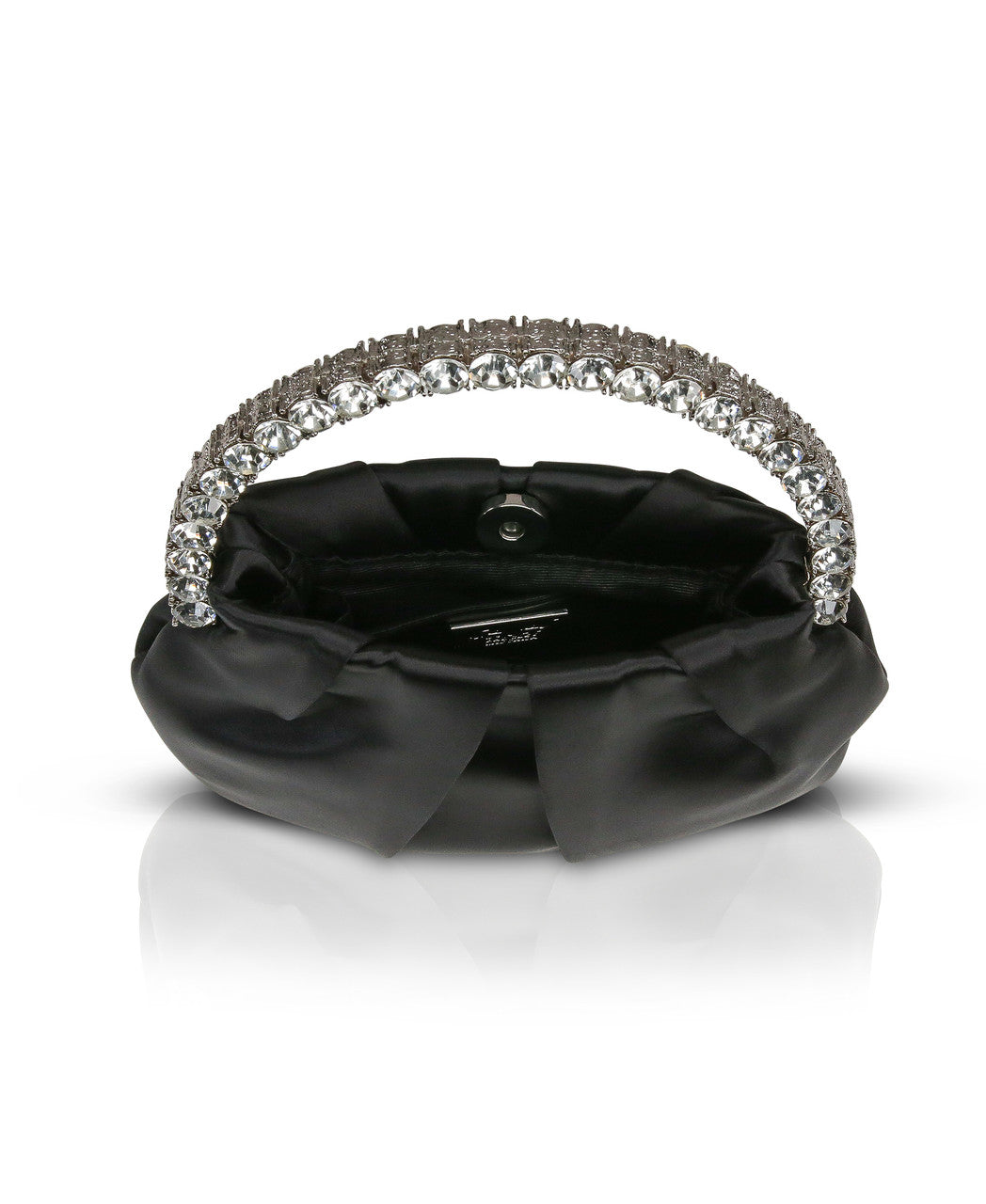 badgley-mischka-audrey-satin-clutch-schwarz-plissee image 7