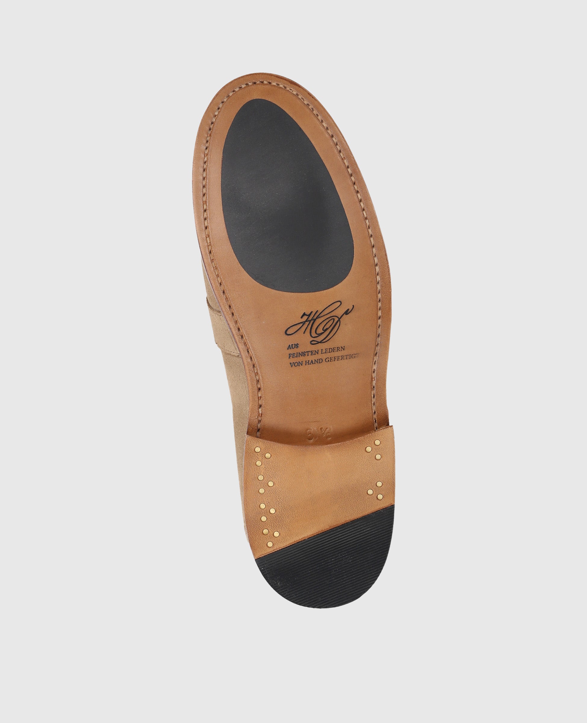 heinrich-dinkelacker-wien-plain-tassel-loafer-beige-velours image 3