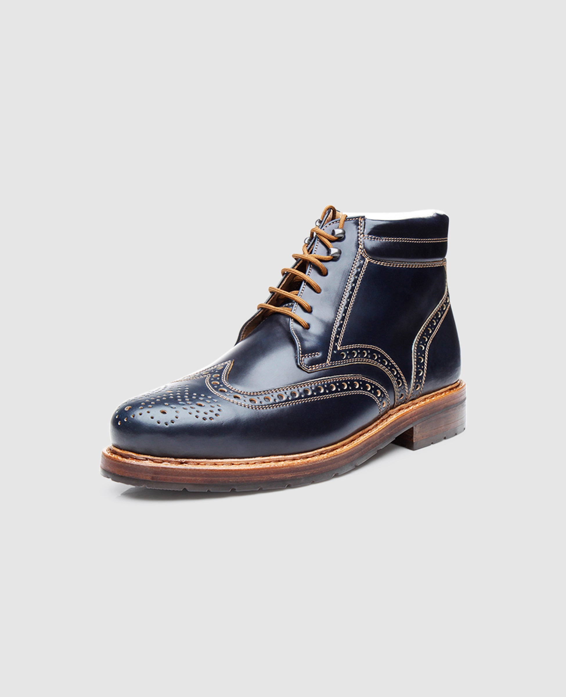 heinrich-dinkelacker-buda-full-brogue-boot-navy-cordovan image 2
