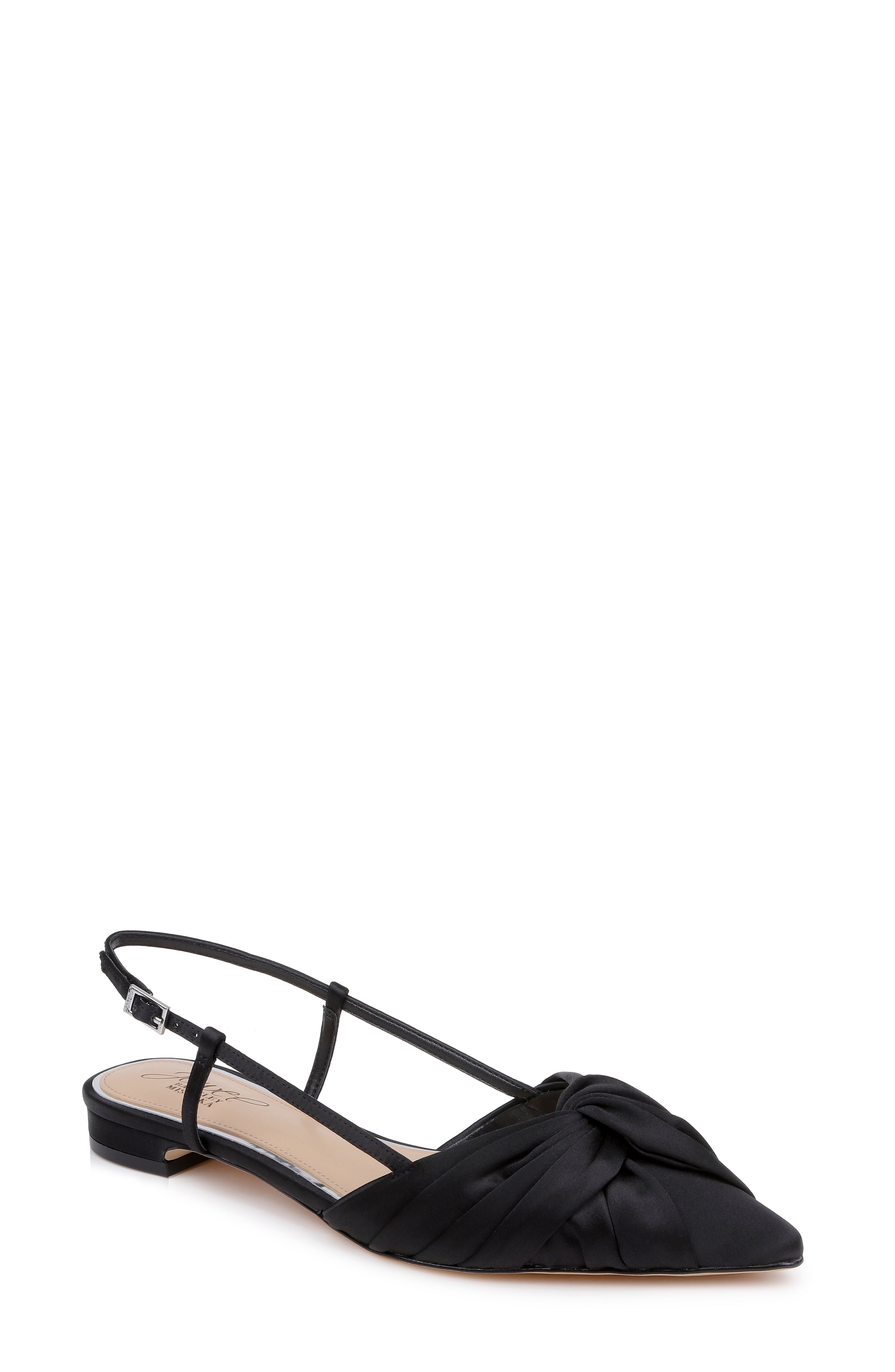 badgley-mischka-zarah-pointed-toe-slingback-flat-ballerina-dark-nude-satin image 8