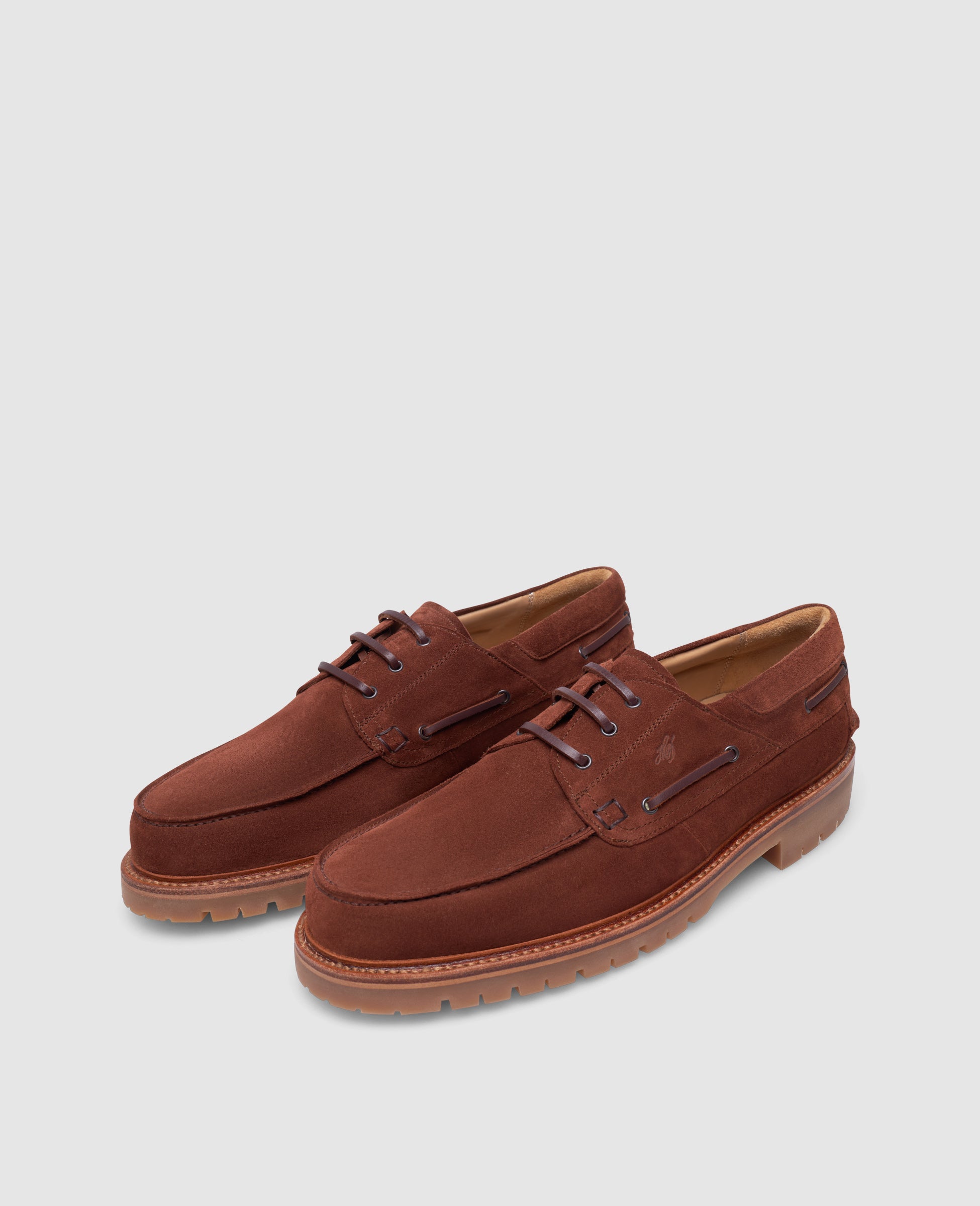 heinrich-dinkelacker-miami-plain-v-bootsschuh-rotbraun-kalbsvelours image 2