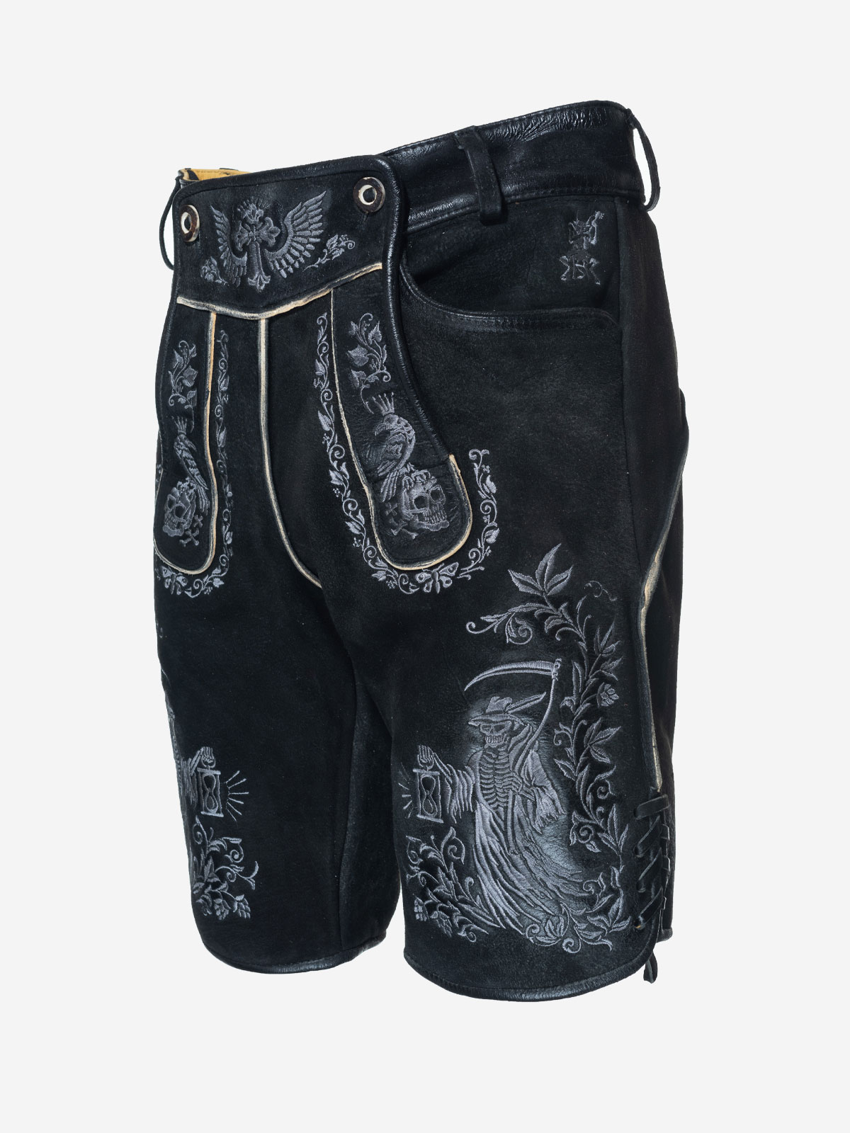 himmel-arsch-zwirn-boandl-zwanziger-lederhose-wildbock-mit-g-rtel-3 image 3