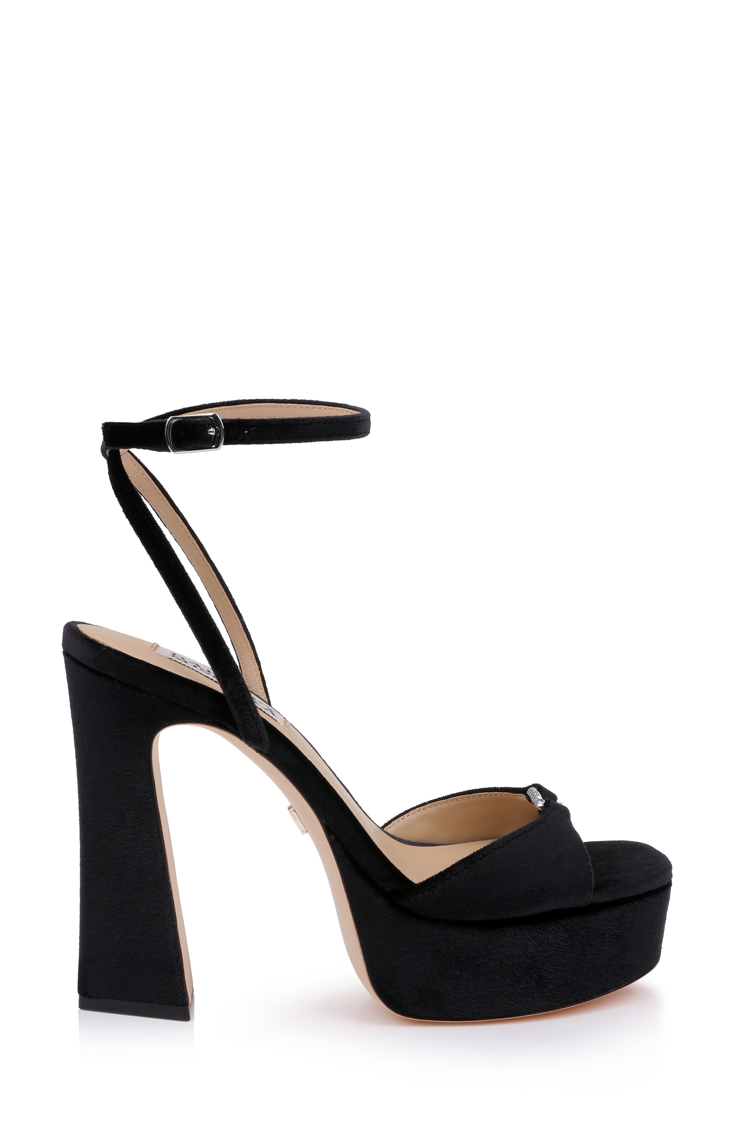 badgley-mischka-romina-sandalette-schwarz-samt-kristall image 3