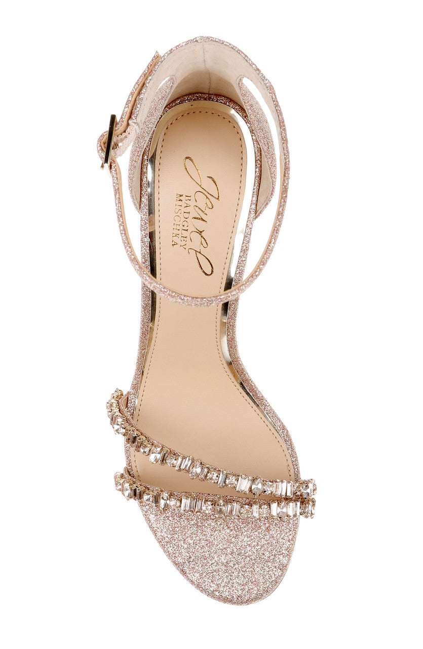 badgley-mischka-alia-sandale-silber-glitzer-blockabsatz image 5