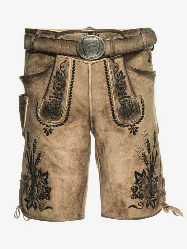himmel-arsch-zwirn-braumeister-lederhose-wildbock-mit-g-rtel image 1