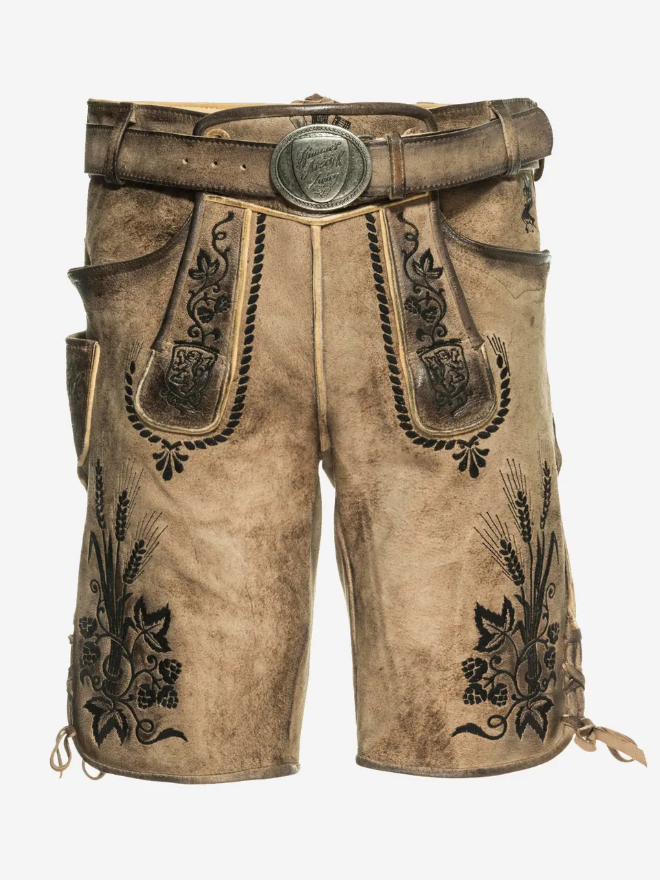 himmel-arsch-zwirn-braumeister-lederhose-wildbock-mit-g-rtel image 1