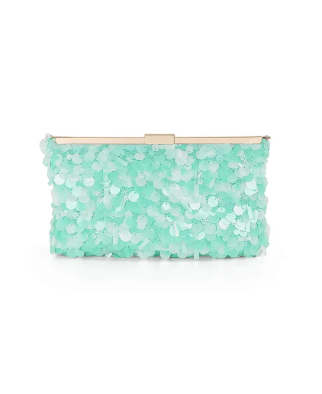badgley-mischka-briar-clutch-mint-pailletten-abendtasche image 1