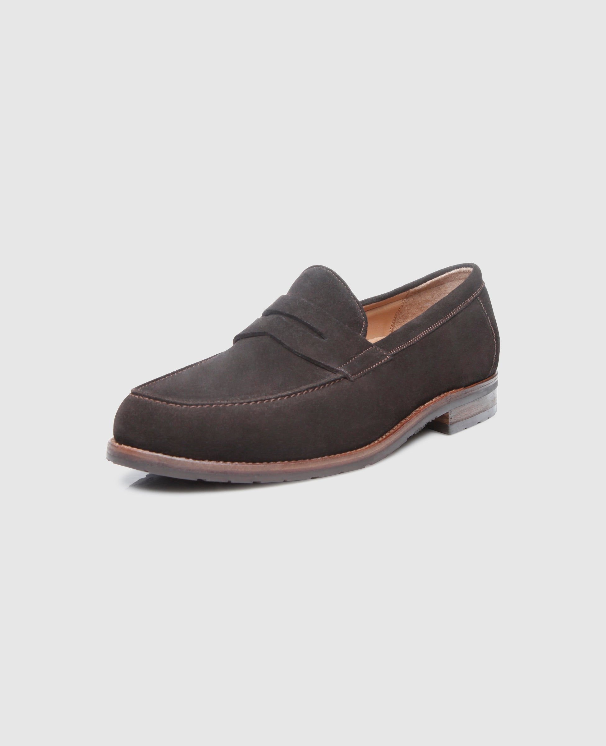 heinrich-dinkelacker-wien-plain-v-penny-loafer-espresso-velours image 2
