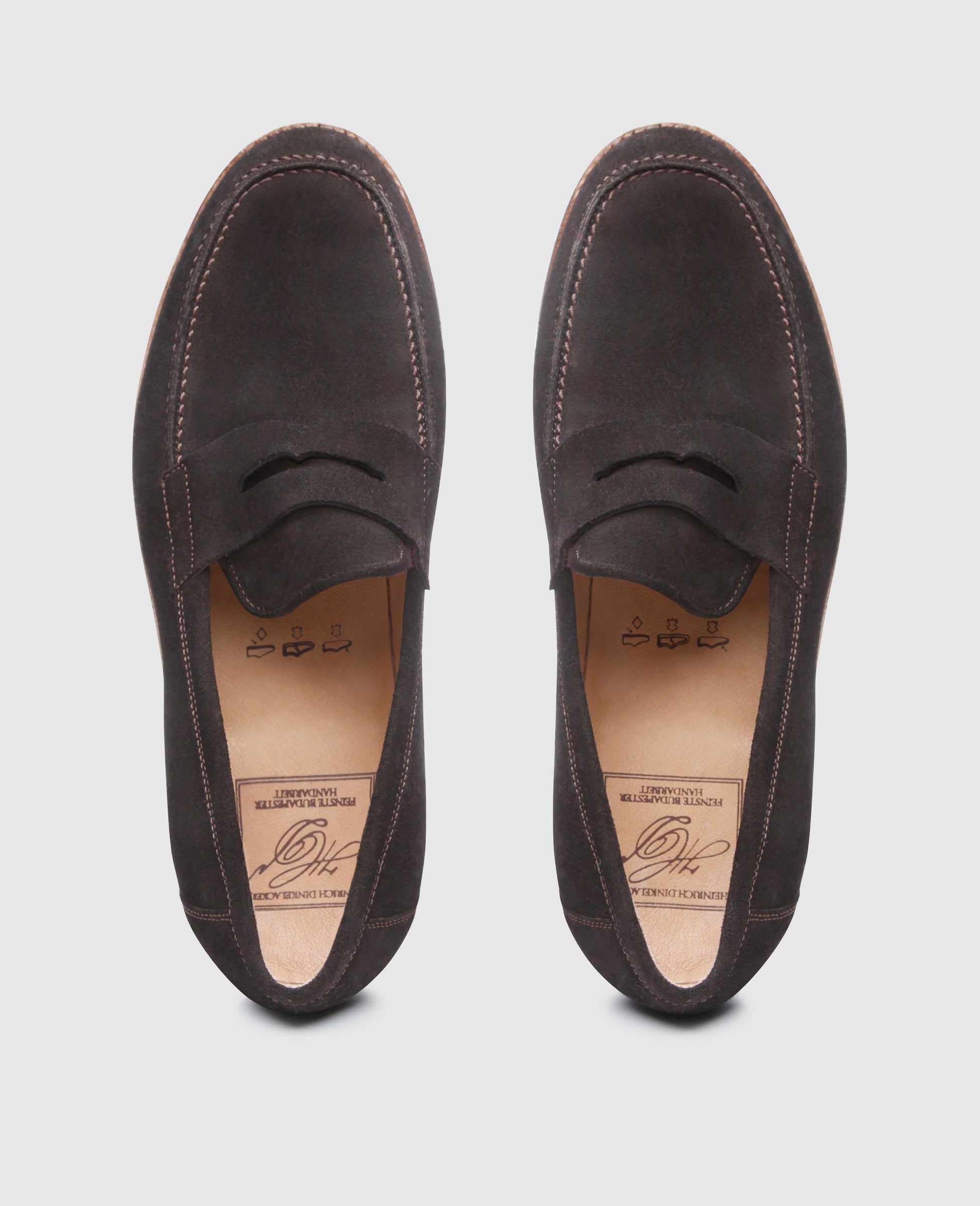 heinrich-dinkelacker-wien-plain-v-penny-loafer-espresso-velours image 8
