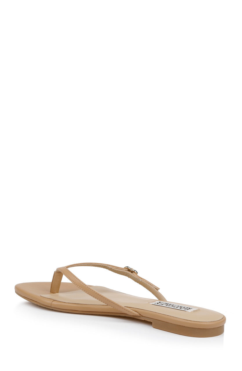 badgley-mischka-dynah-leather-thong-sandalen-white-leather-flach image 3