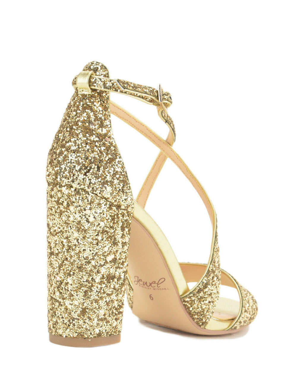 badgley-mischka-cook-abendschuhe-gold-glitter-riemchen image 3
