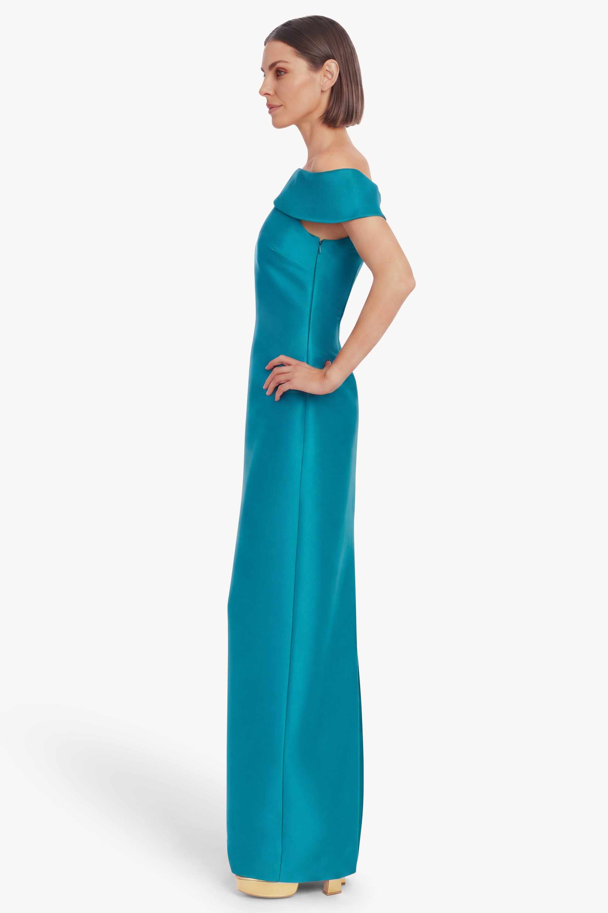 badgley-mischka-eg5174-one-shoulder-abendkleid-teal image 2