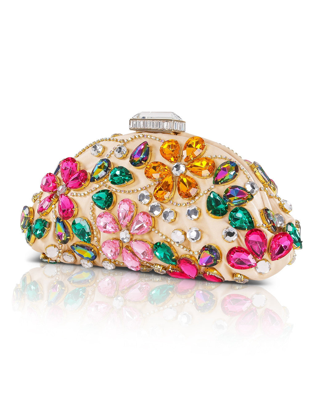 badgley-mischka-jem-kristall-clutch-nude-multi-blumen-abendtasche image 2
