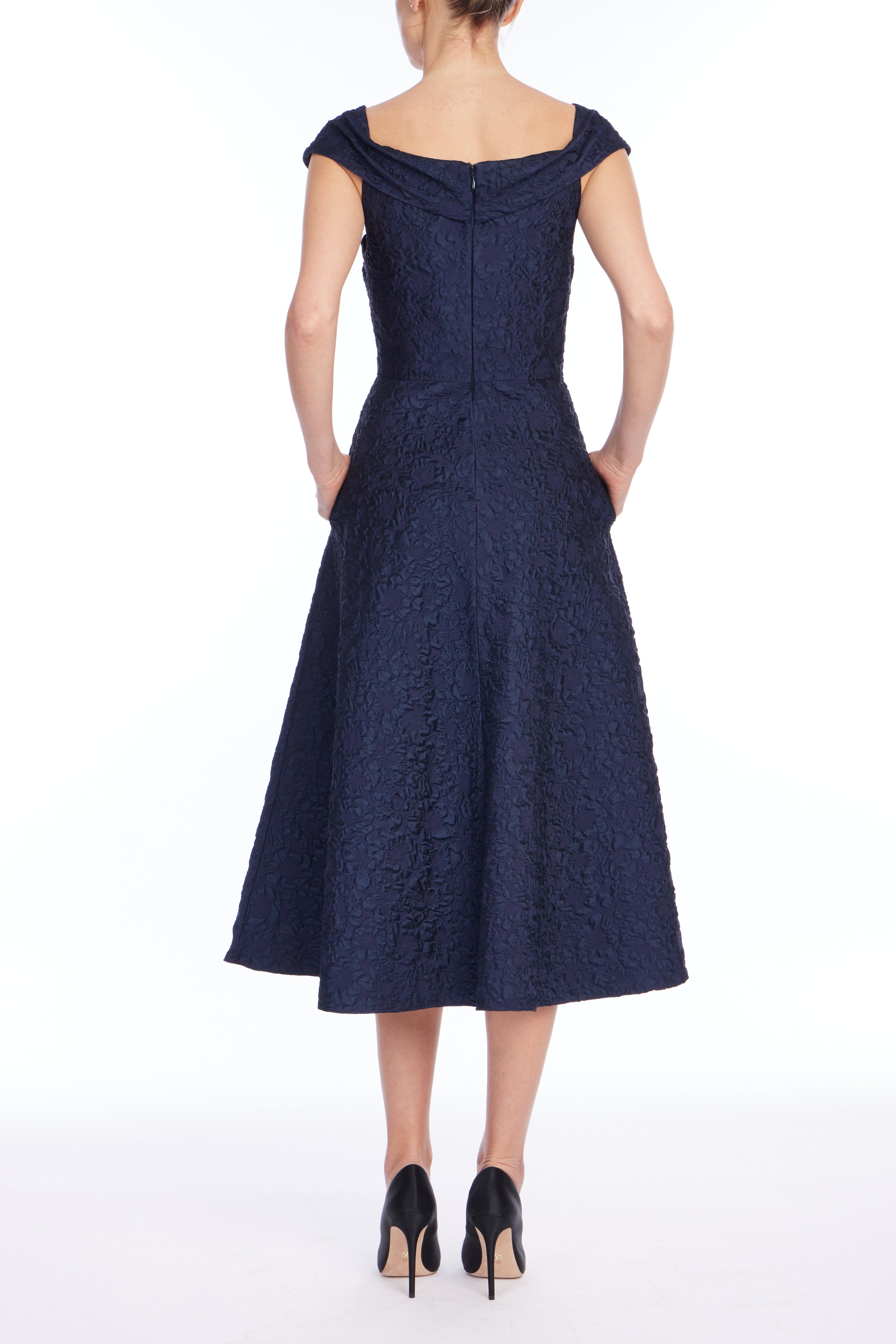 badgley-mischka-sc4650-cocktailkleid-jacquard-navy image 3