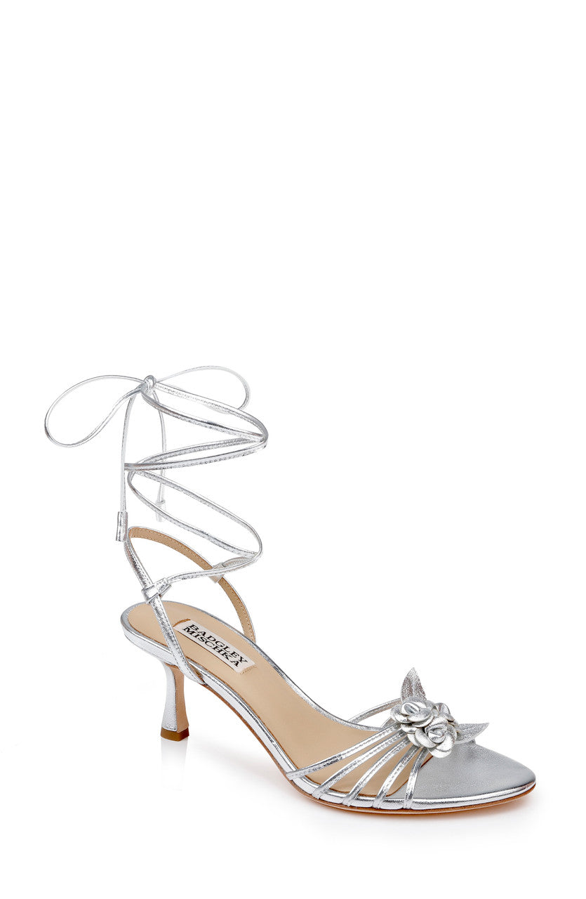 badgley-mischka-darlyn-sandaletten-wei-leder-mit-mittelabsatz image 1