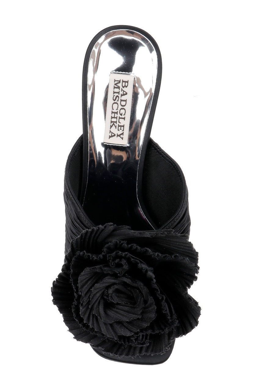 badgley-mischka-blythe-slide-pumps-schwarz-satin-blume image 5