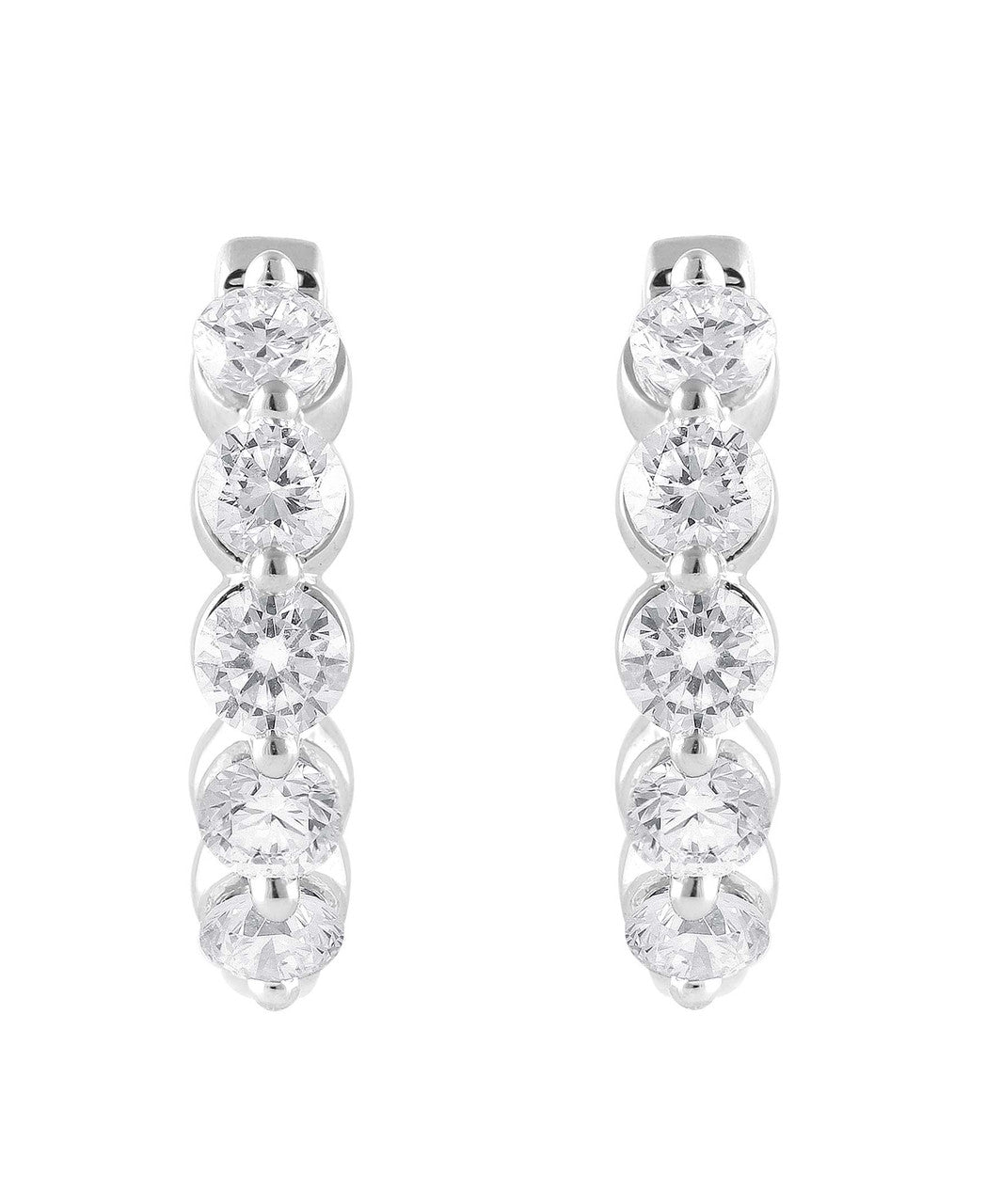 badgley-mischka-small-diamond-hoops-ohrringe-wei-gold-14k image 1