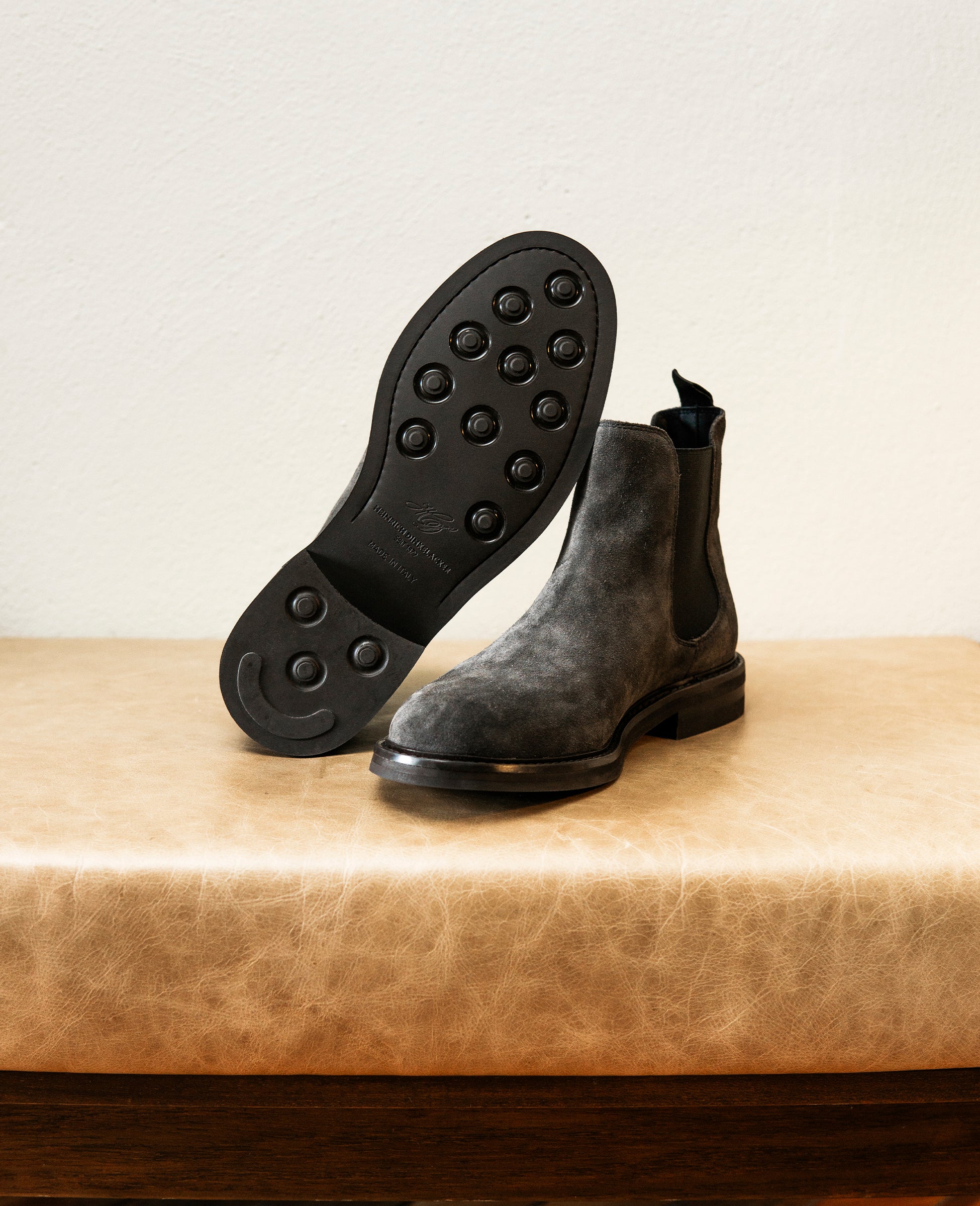 heinrich-dinkelacker-buda-florenz-chelsea-boot-v-stiefel-dunkelgrau-velours image 2