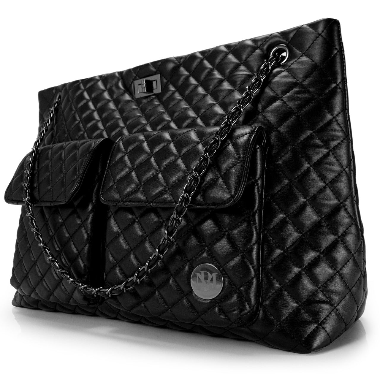 badgley-mischka-diana-weekender-tote-schwarz-vegan-gesteppt image 2