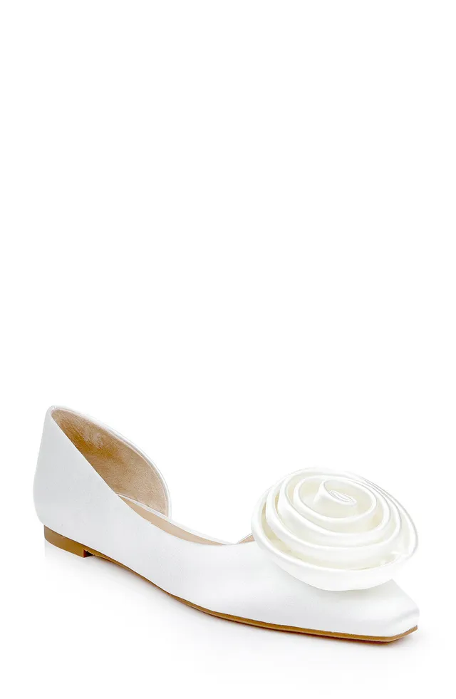 badgley-mischka-jana-d-orsay-ballerinas-schwarz-mit-blume image 1